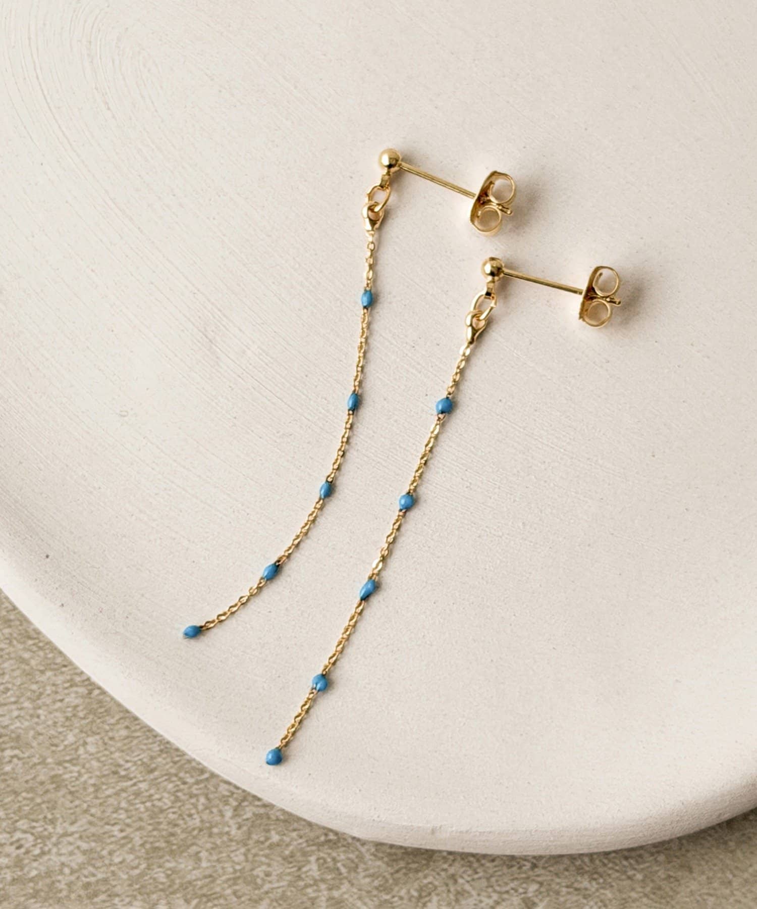 3COINS(スリーコインズ) ロングチェーンピアス