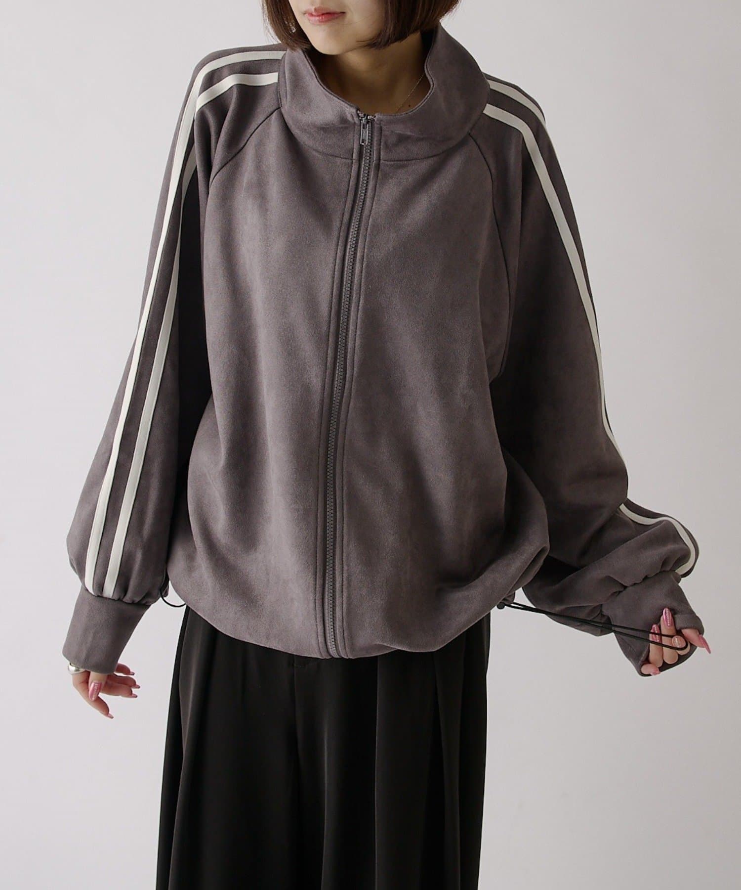 -goocy-(グーシー) フェイクスエードトラックジャケット