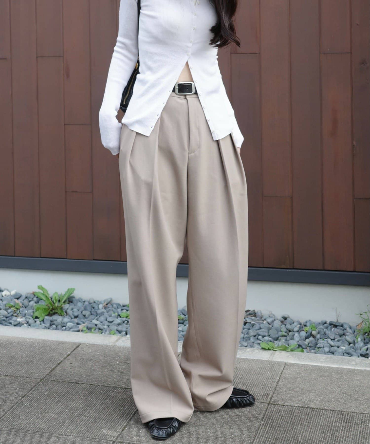 gemeil(ジェムイル) タックワイドパンツ(MA-002)