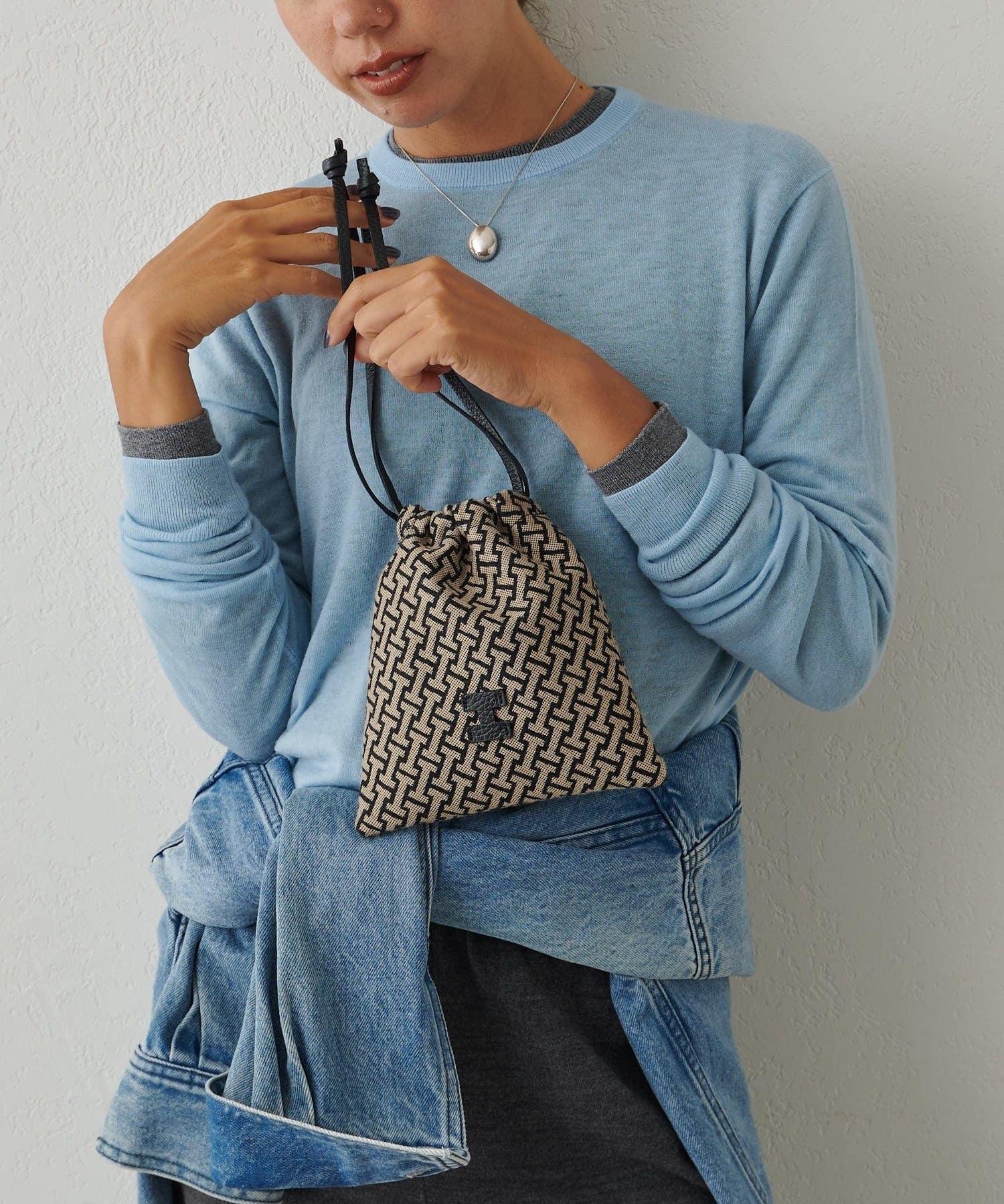IACUCCI(イアクッチ) モノグランマ ポーチ JACQUARD/CERVO