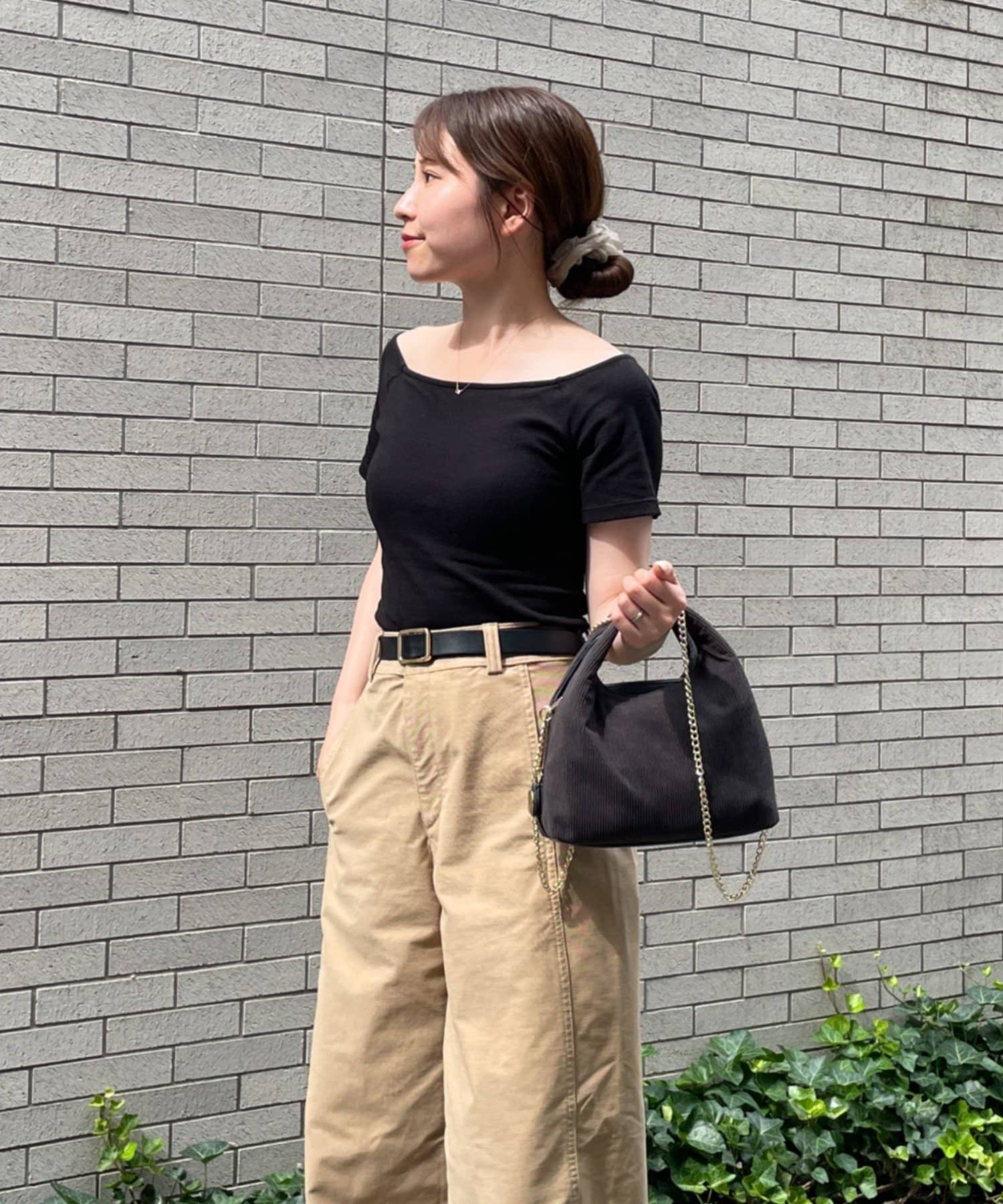 gemeil(ジェムイル) コーデュロイレイヤーチェーンバッグ(PT-375)