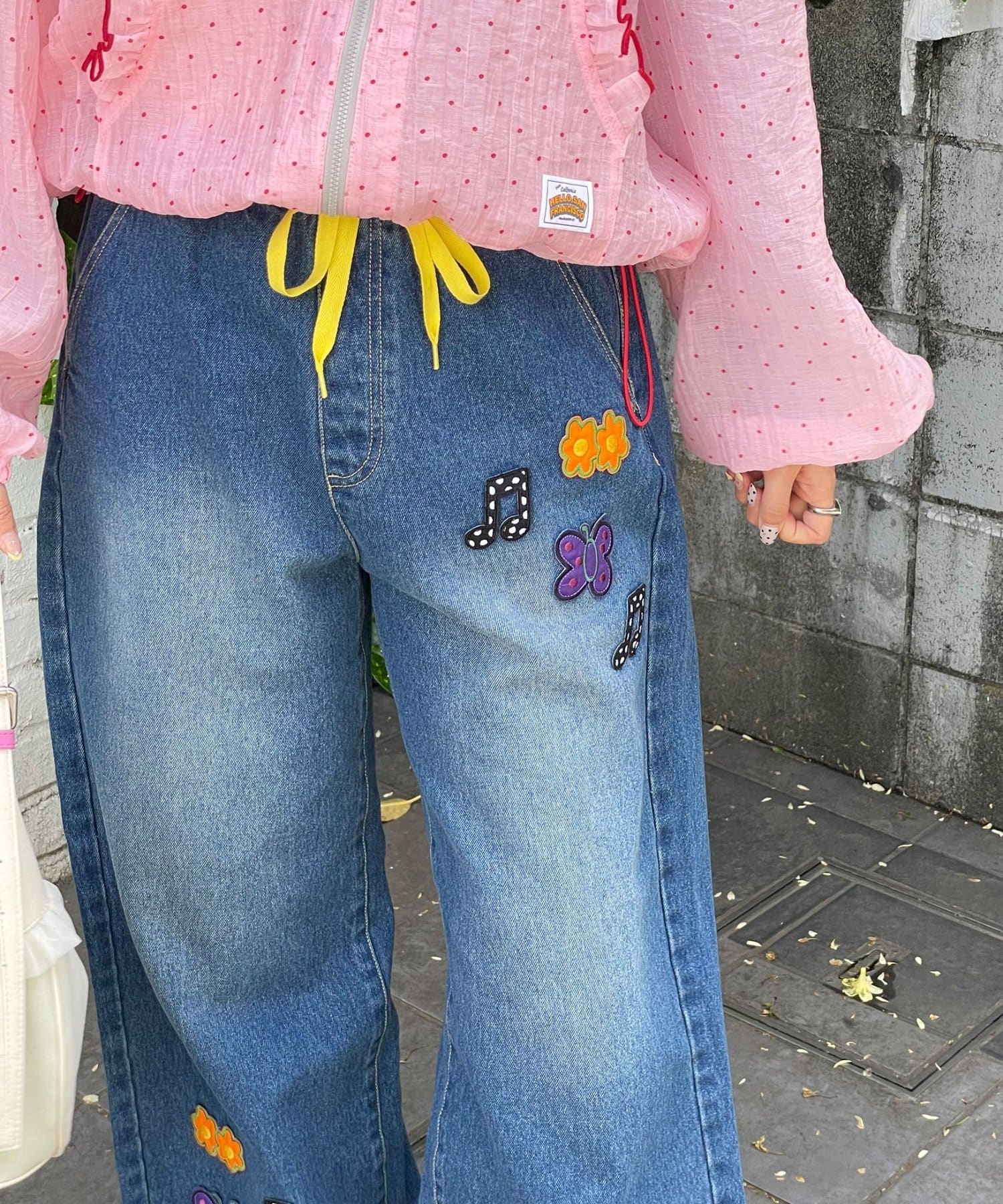 Ciaopanic】ワッペン付ワイドデニム | OUTLET(アウトレット)レディース