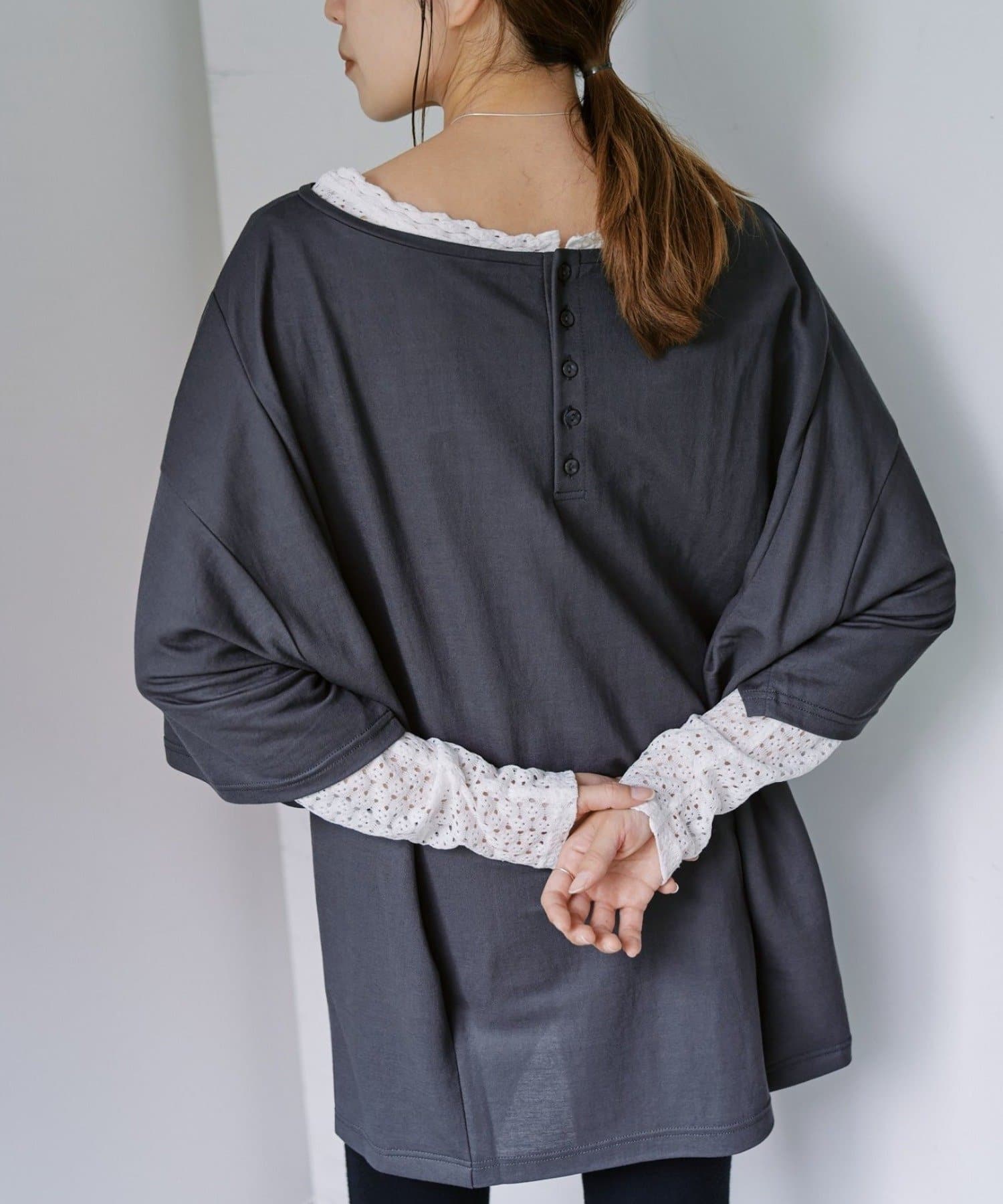 OUTLET(アウトレット) 【SHENERY】2WAYヘンリーBIGTee