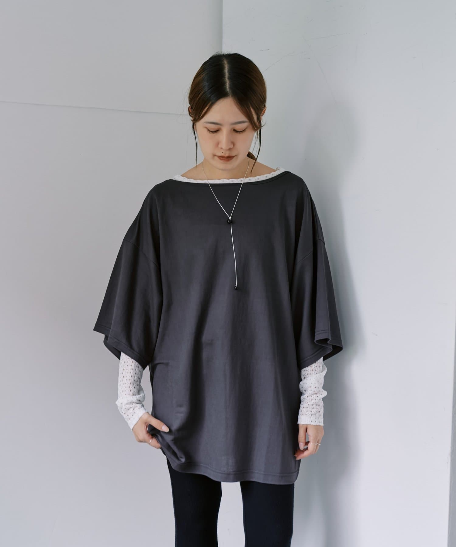 OUTLET(アウトレット) 【SHENERY】2WAYヘンリーBIGTee