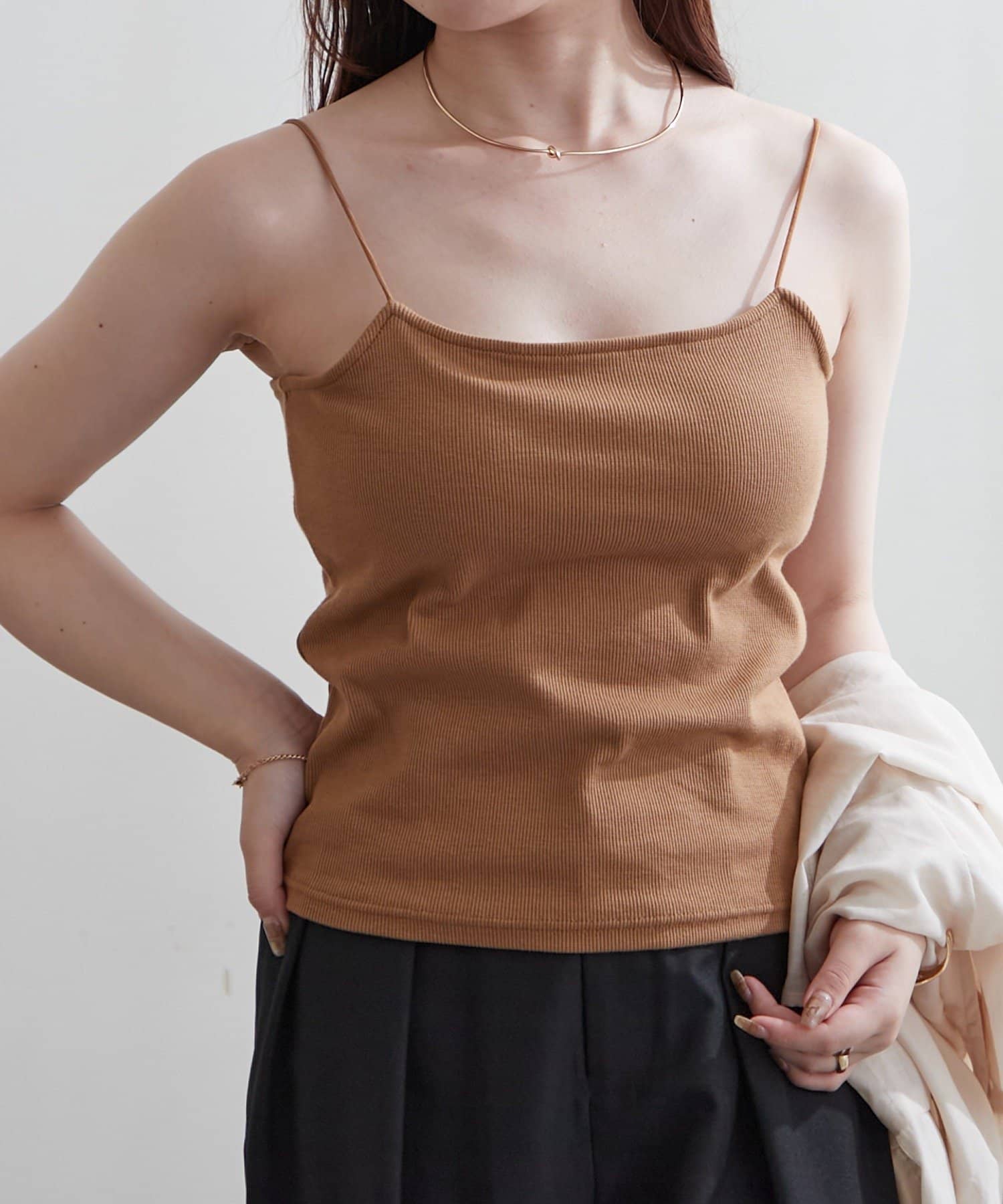 NICE CLAUP / OLIVE des OLIVE OUTLET(ナイスクラップ  / オリーブ デ オリーブ アウトレット) 【couchu.me 】カップ付きキャミソール