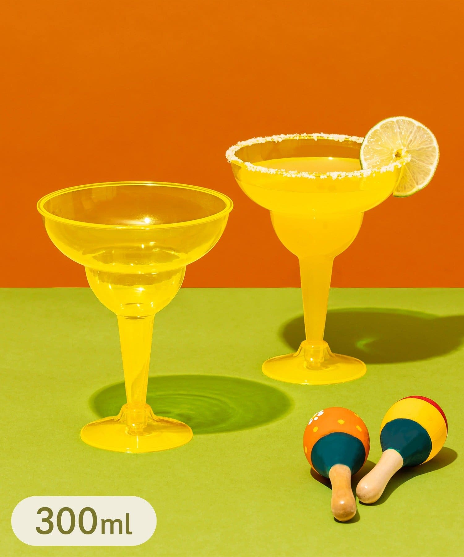 3COINS(スリーコインズ) プラカクテルグラス2個セット：300ml