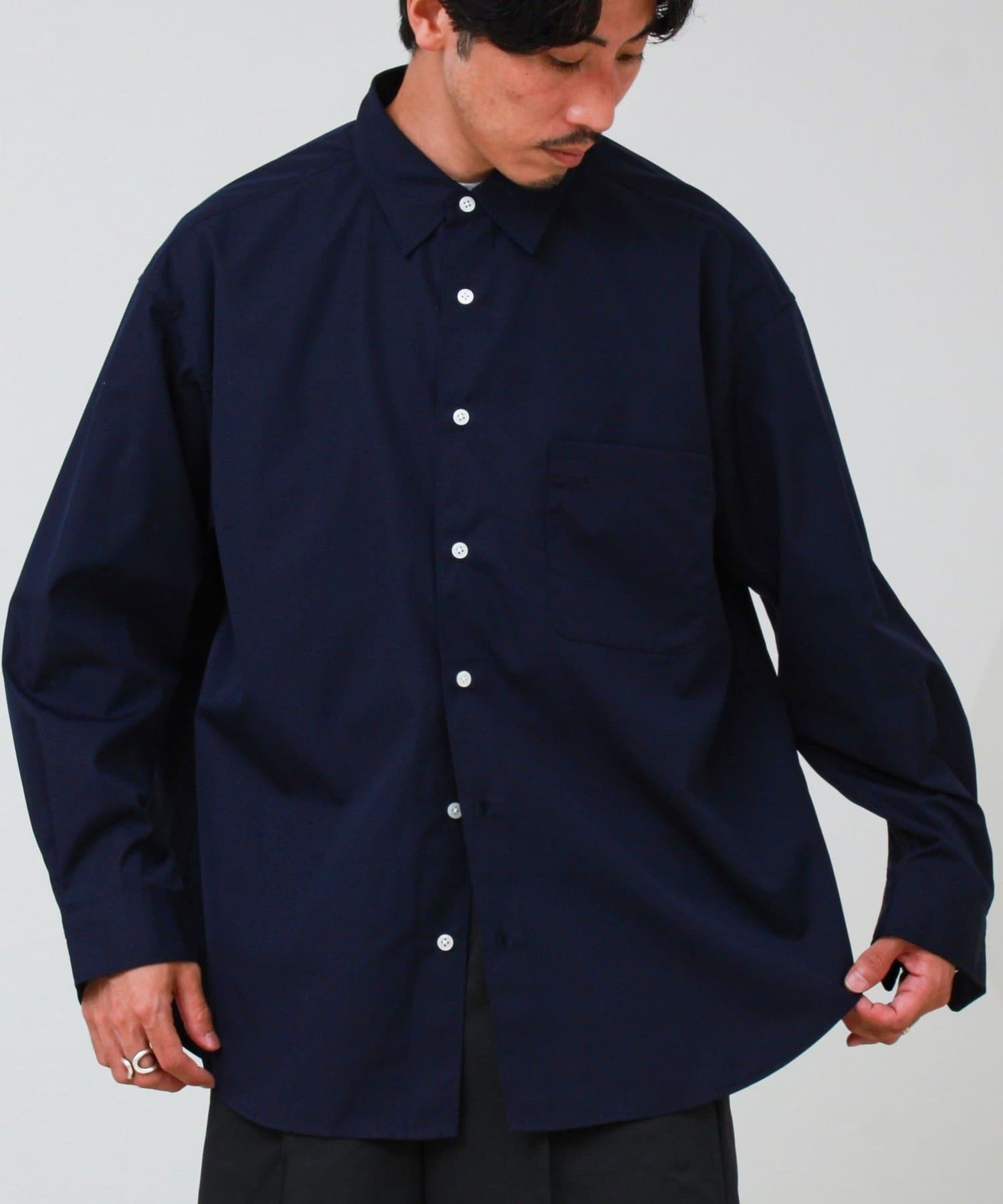 FREDY & GLOSTER(フレディ アンド グロスター) 【上品なツヤ感と極上の着心地】supima cotton ロングスリーブシャツ