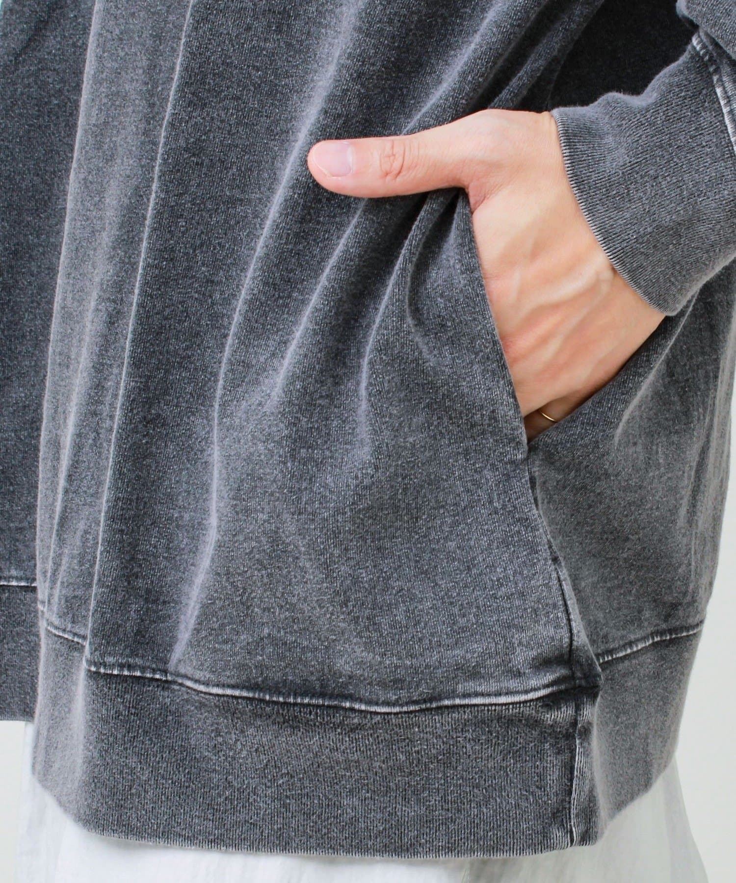 FREDY & GLOSTER(フレディ アンド グロスター) 【ロンT以上、パーカー未満】ケミカル加工 フードロンT