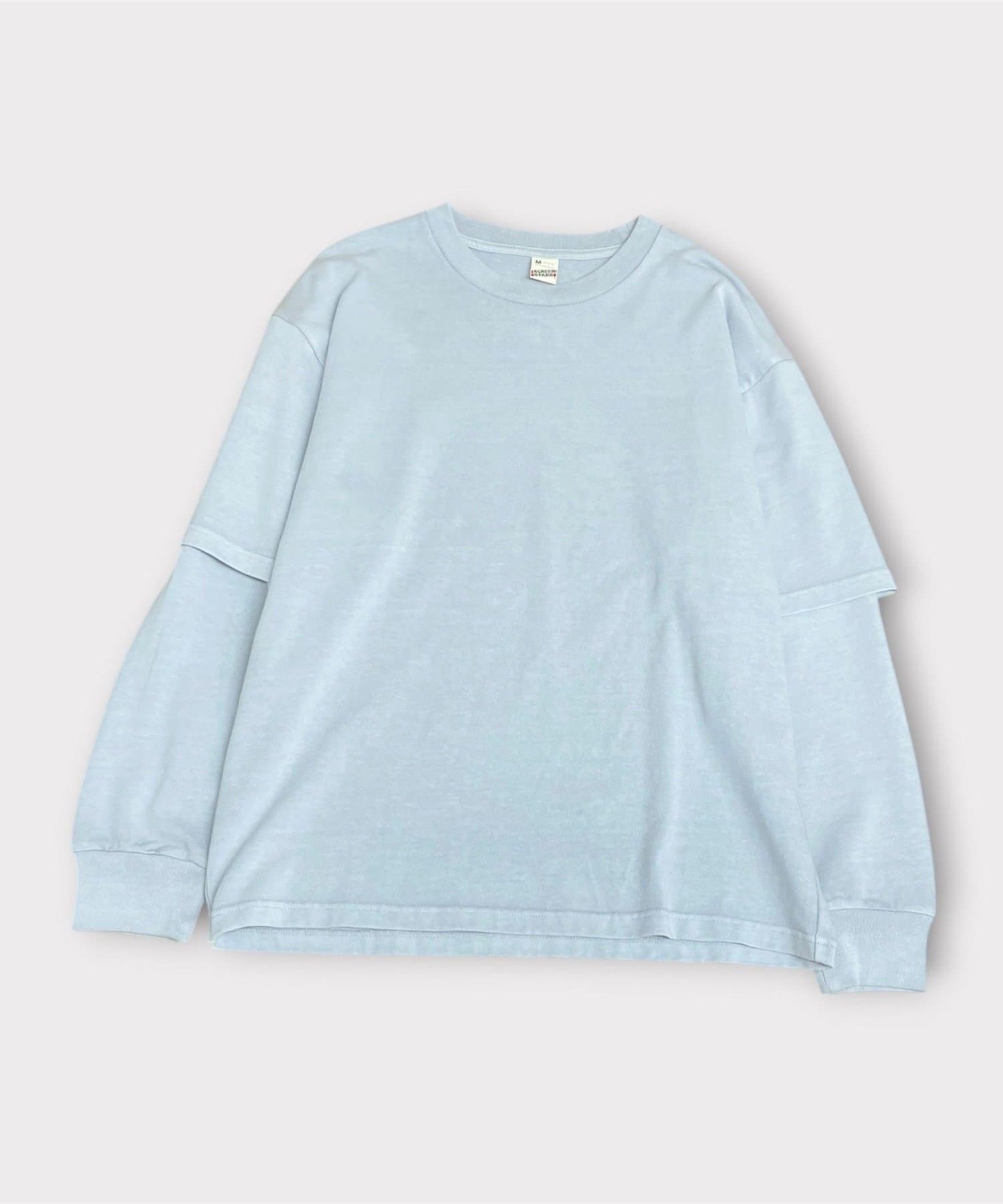 FREDY & GLOSTER(フレディ アンド グロスター) 【1枚でレイヤード完成】ピグメント加工 フェイクレイヤードロンT