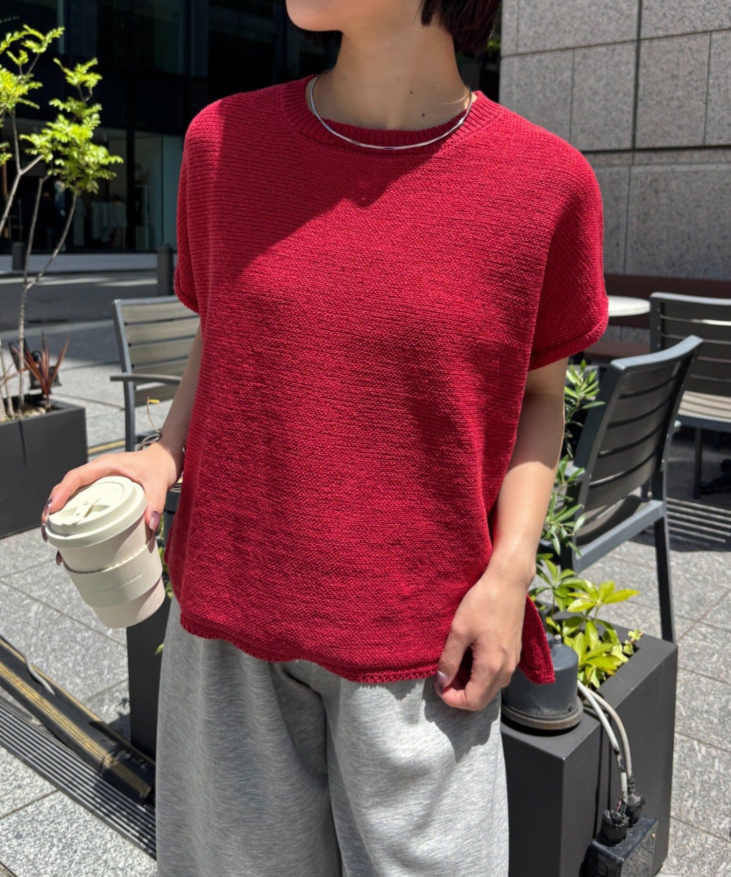 Jena　espace merveilleux(ジェナ　エスパスメルヴェイユ) フレンチメッシュニット