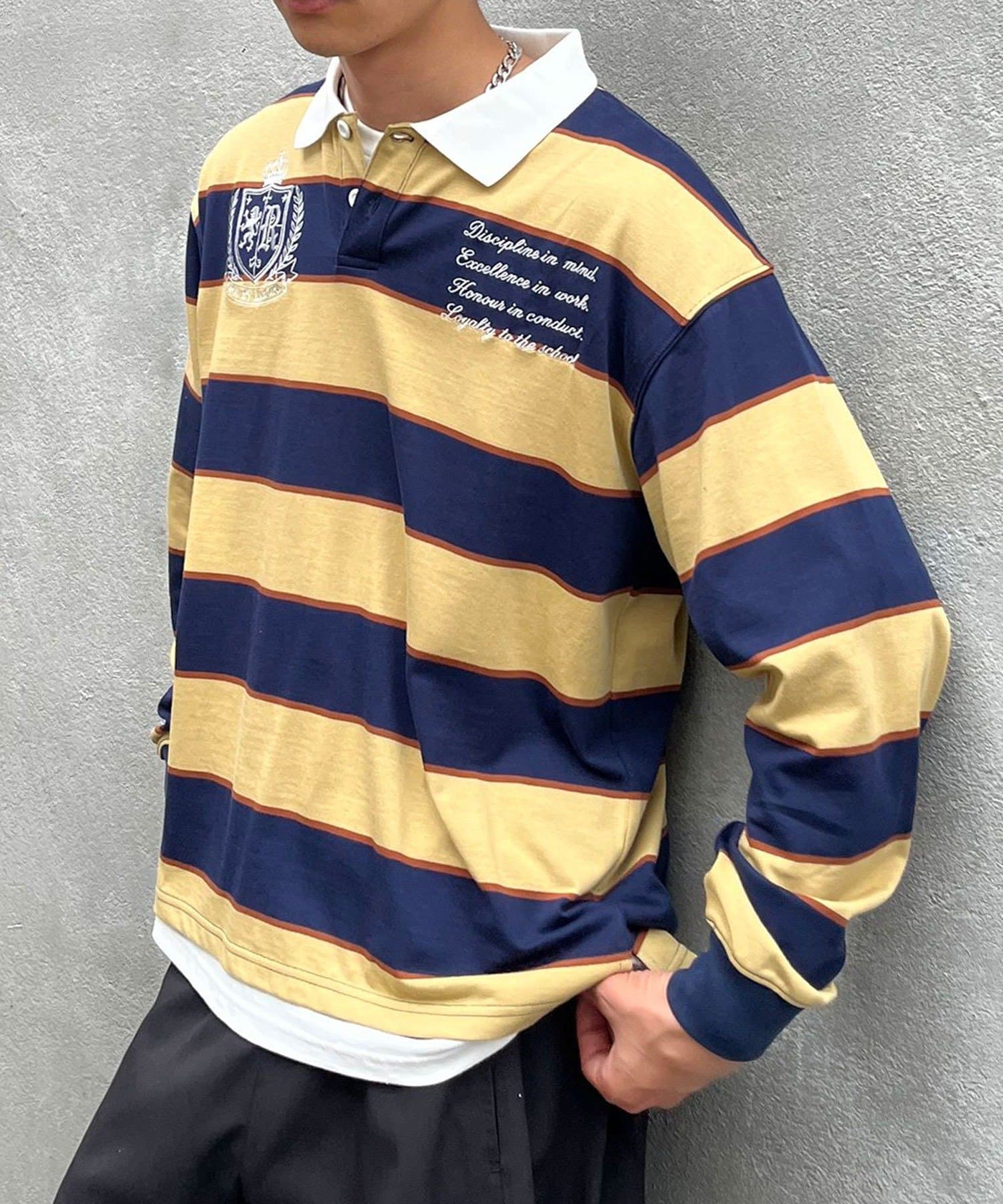 CIAOPANIC(チャオパニック) ボーダーラガーシャツ