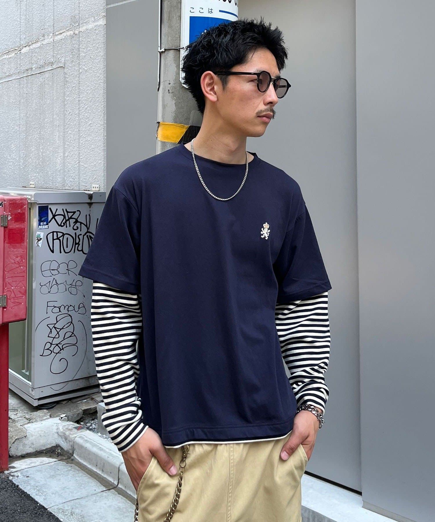 CIAOPANIC(チャオパニック) ボーダーレイヤードロンTEE