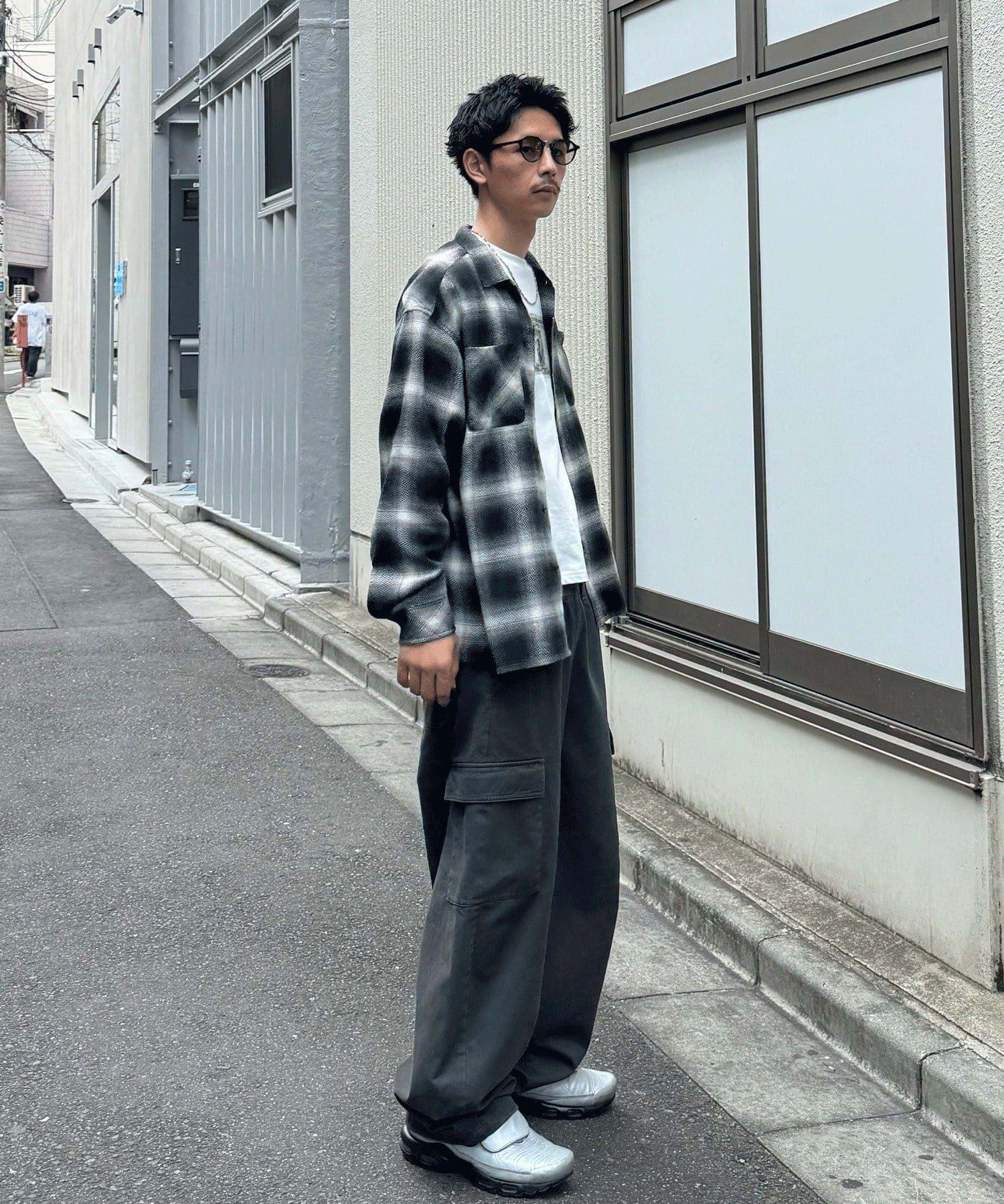 CIAOPANIC(チャオパニック) オンブレチェック2WAYシャツ