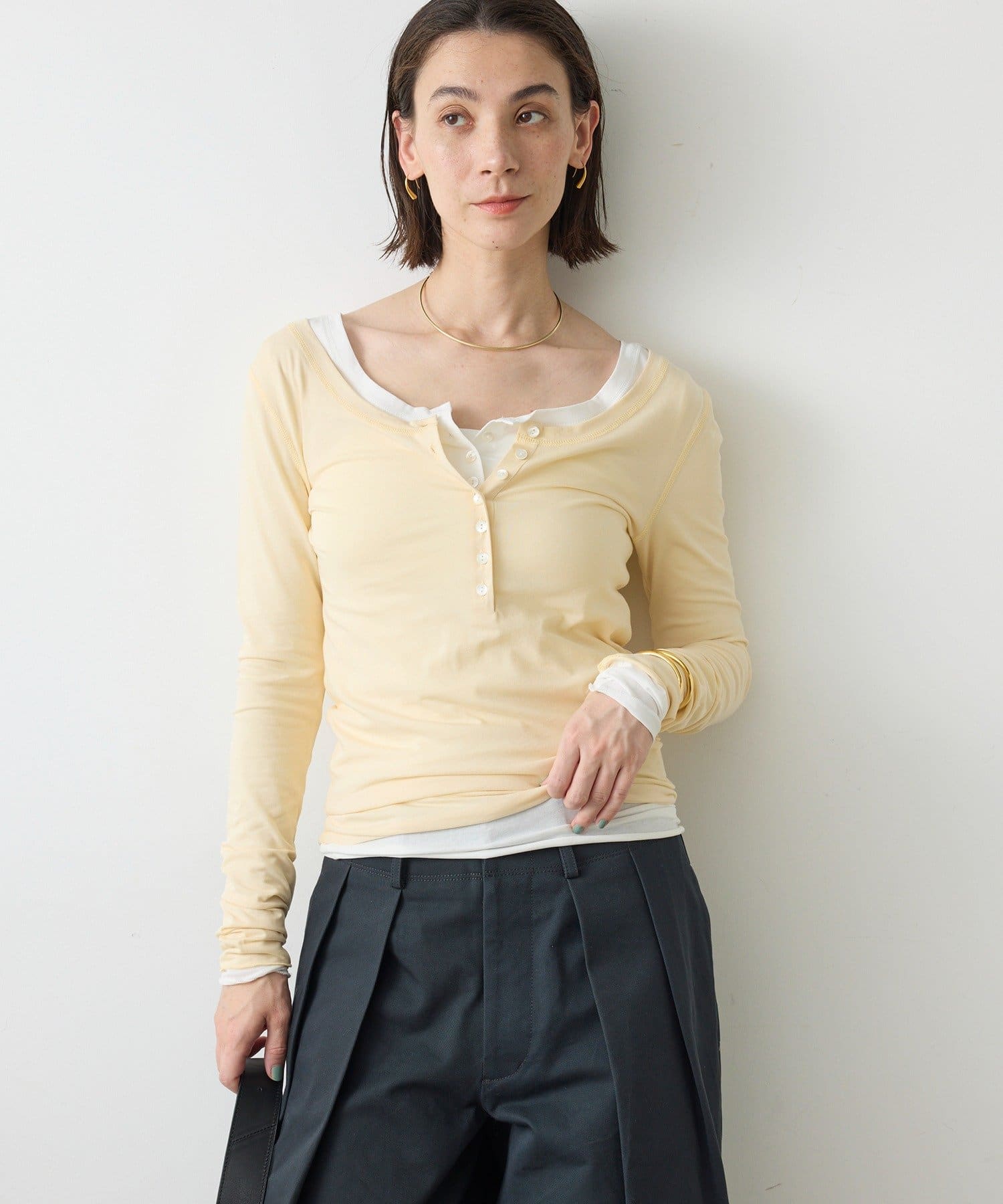 GALLARDAGALANTE(ガリャルダガランテ) 【La nature linge】キュプラハイツイストヘンリーロンTee