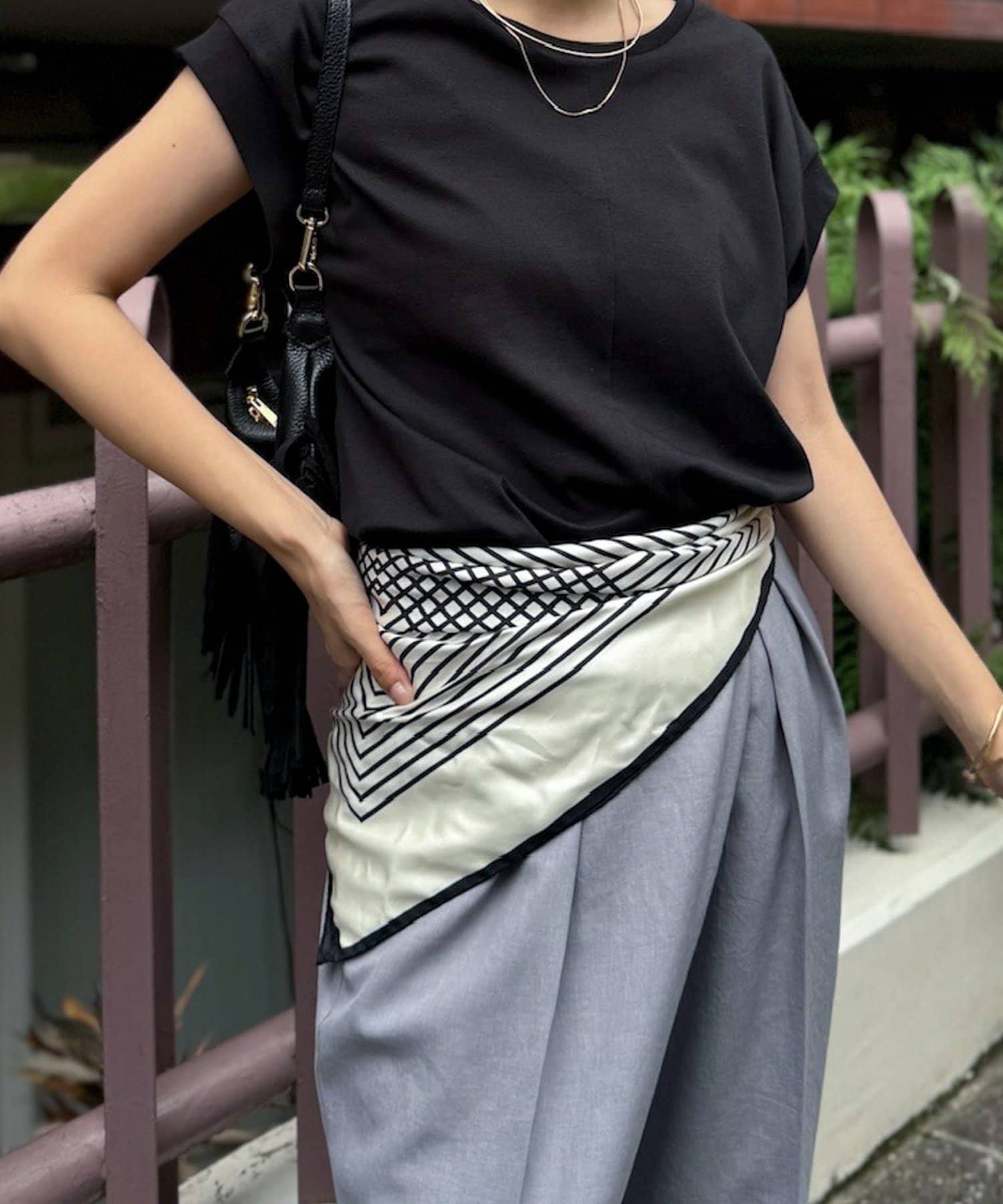NOLLEY'S(ノーリーズ) MINIMAL ILLUSION SILK SCARF & SHAWL