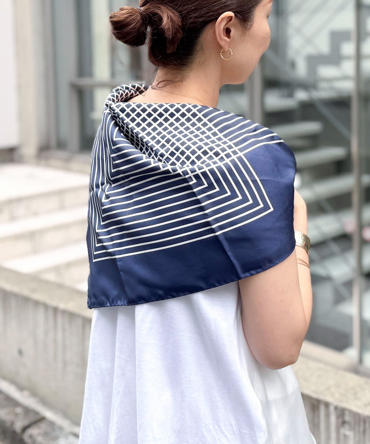 NOLLEY'S(ノーリーズ) MINIMAL ILLUSION SILK SCARF & SHAWL