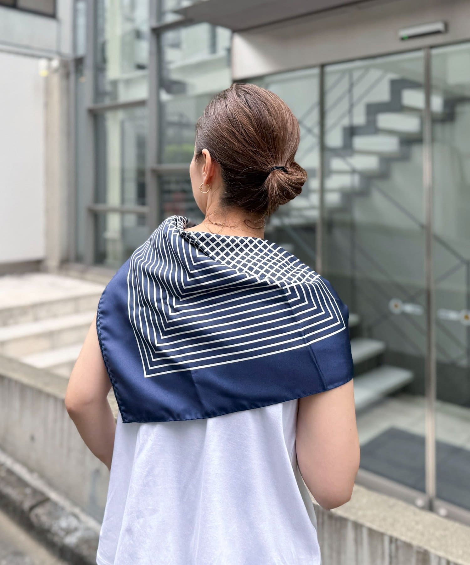 NOLLEY'S(ノーリーズ) MINIMAL ILLUSION SILK SCARF & SHAWL