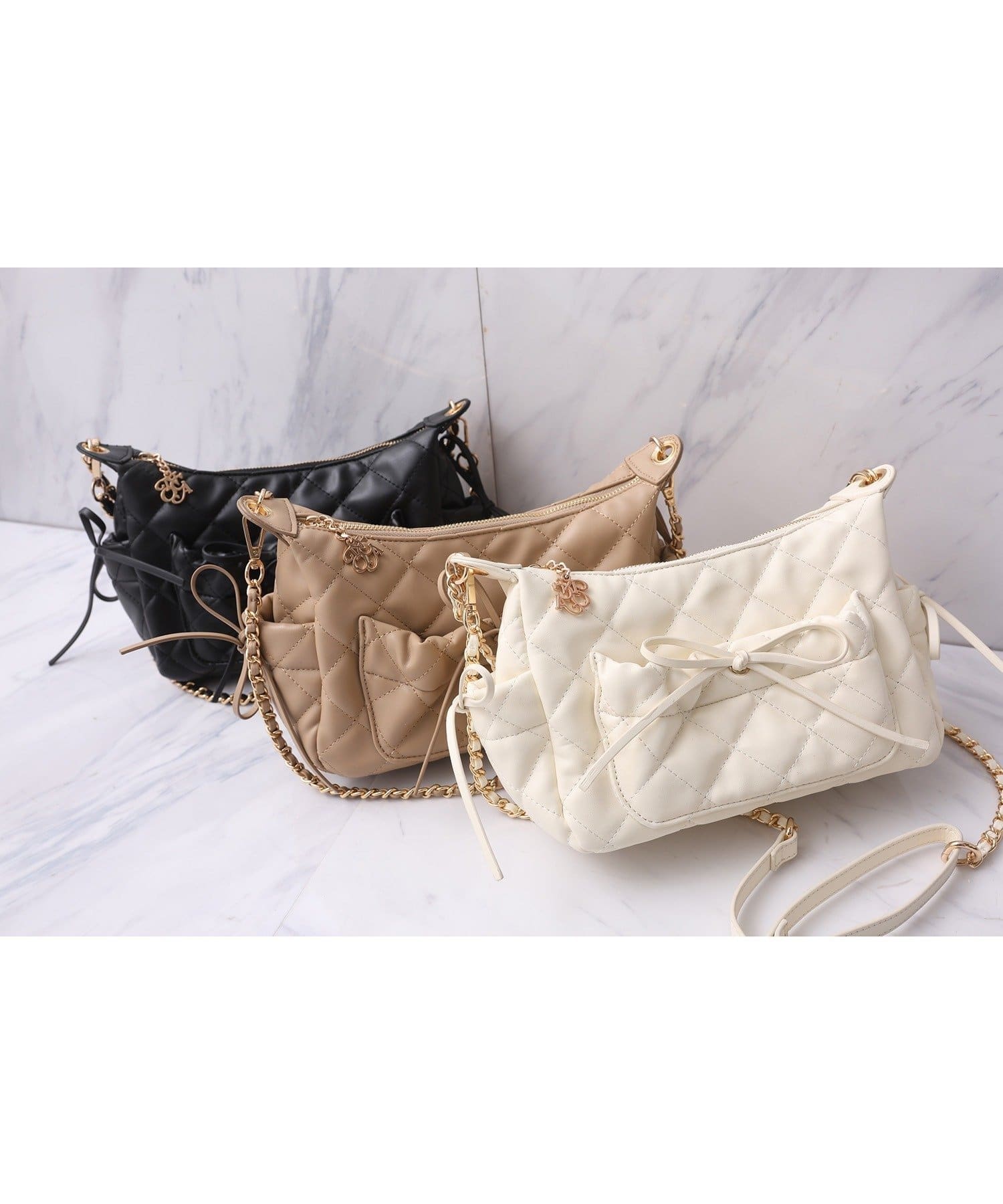 NICE CLAUP / OLIVE des OLIVE OUTLET(ナイスクラップ  / オリーブ デ オリーブ アウトレット) キルティングボーホーバッグ