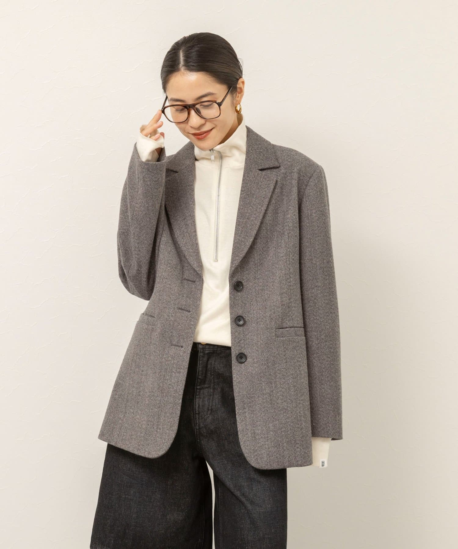 NOLLEY'S(ノーリーズ) 【MAQWEL/マクウェル】COTTON RIB ハーフジッププルオーバー