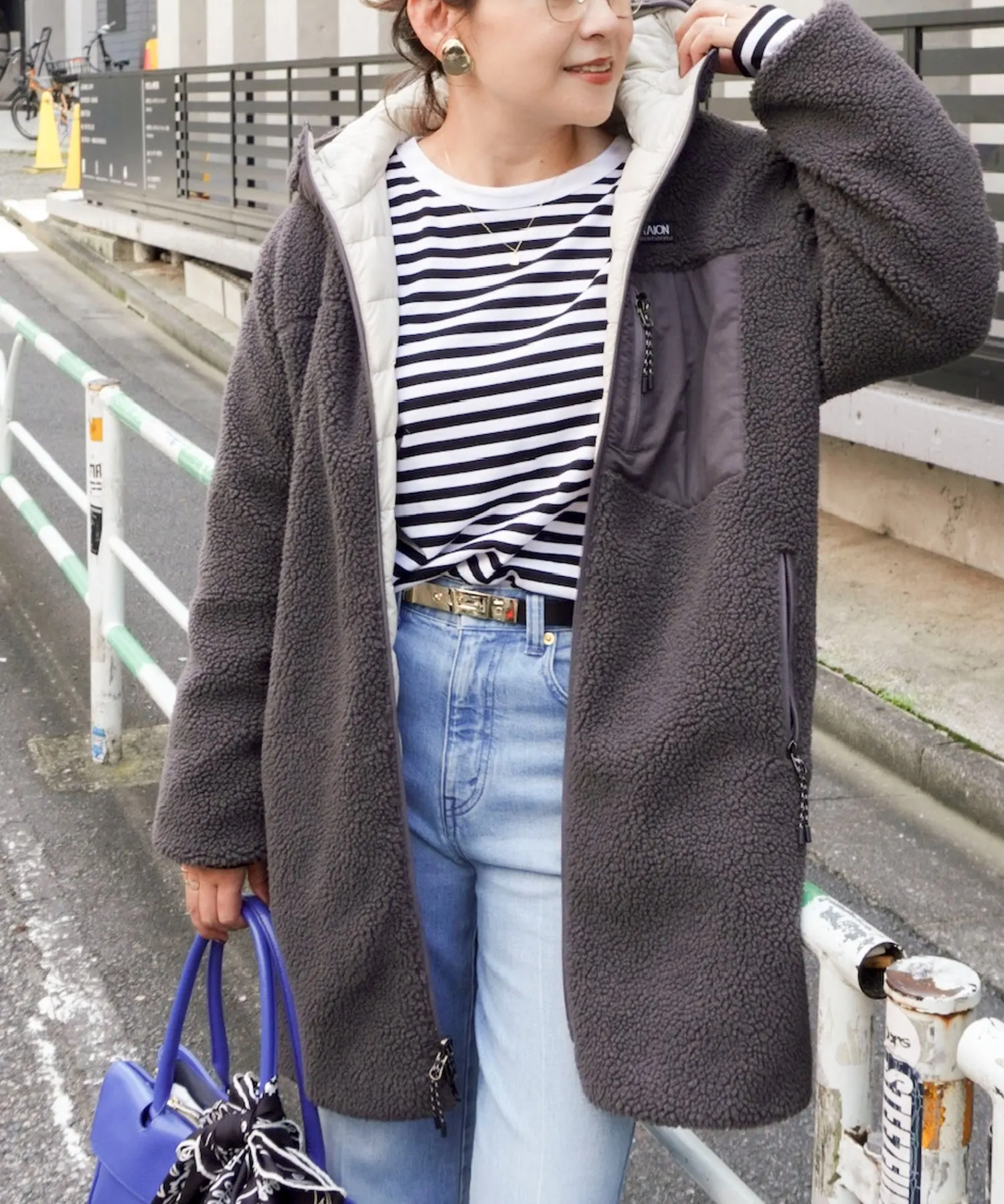 NOLLEY'S(ノーリーズ) 【WEB＆一部店舗限定色】【TAION】ボア×ダウンフードロング(リバーシブル)