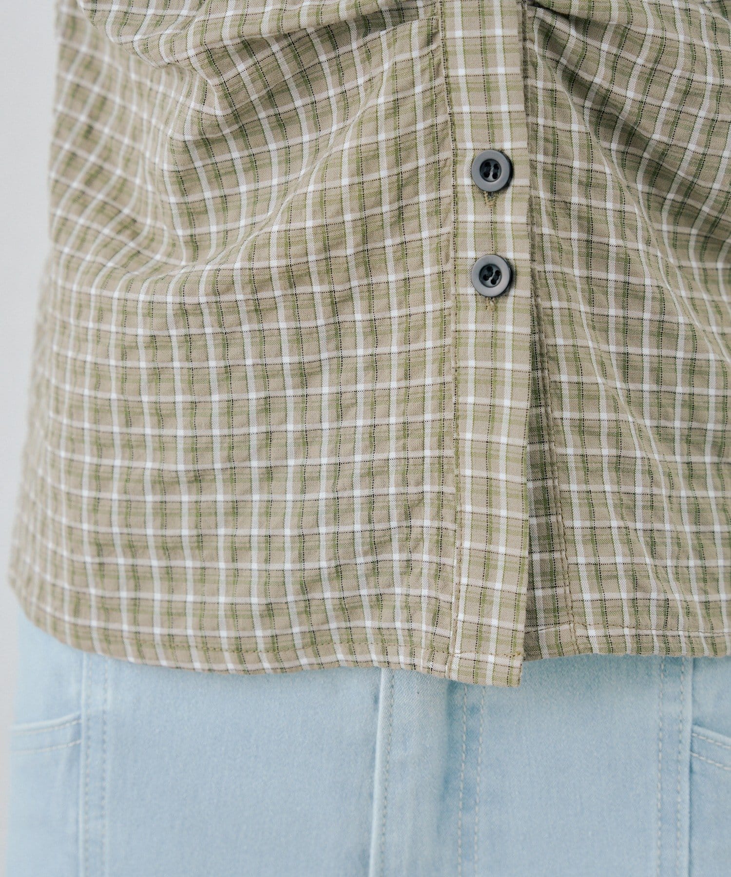 NICE CLAUP / OLIVE des OLIVE OUTLET(ナイスクラップ  / オリーブ デ オリーブ アウトレット) 【ANOTHER BRANCH】チェックシャーリングブラウス