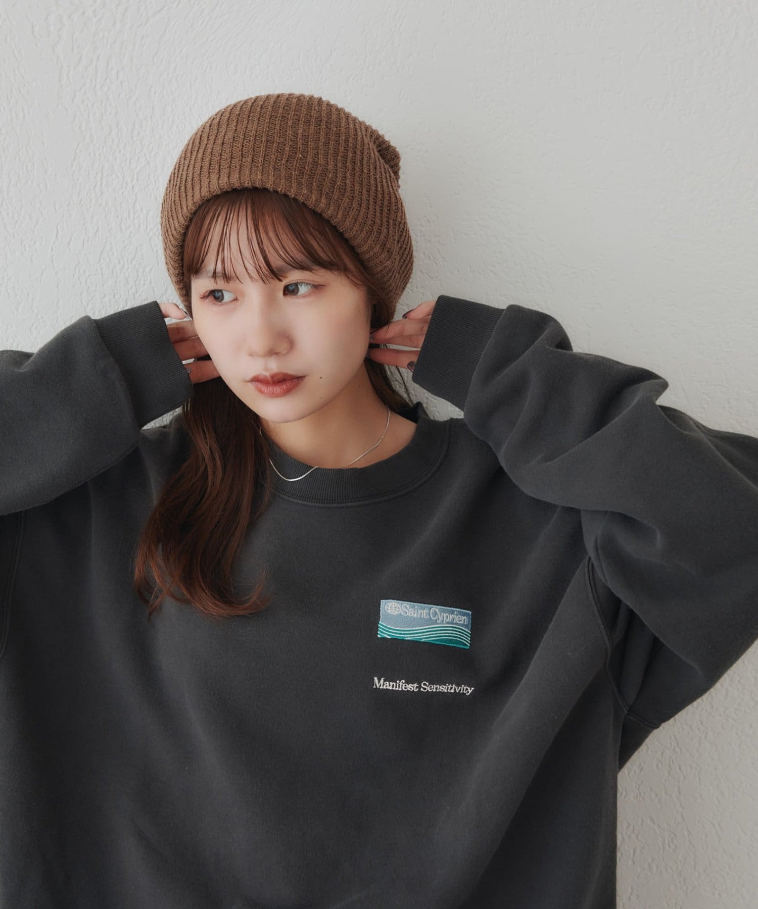 DISCOAT(ディスコート) 【Enlude】ワンポイント刺繍スウェット《ユニセックス》
