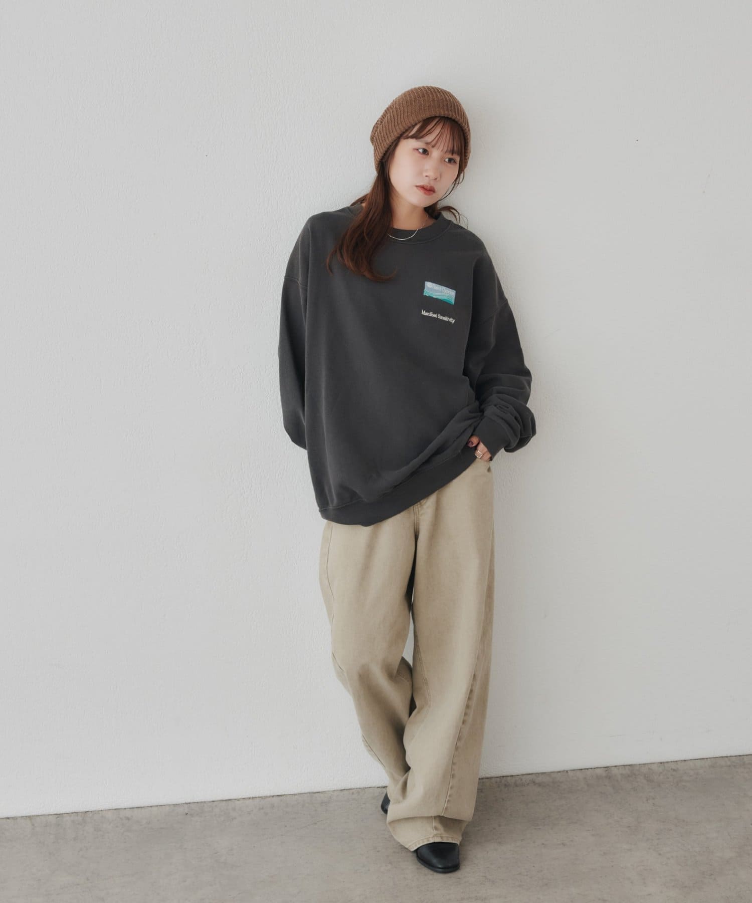 DISCOAT(ディスコート) 【Enlude】ワンポイント刺繍スウェット《ユニセックス》