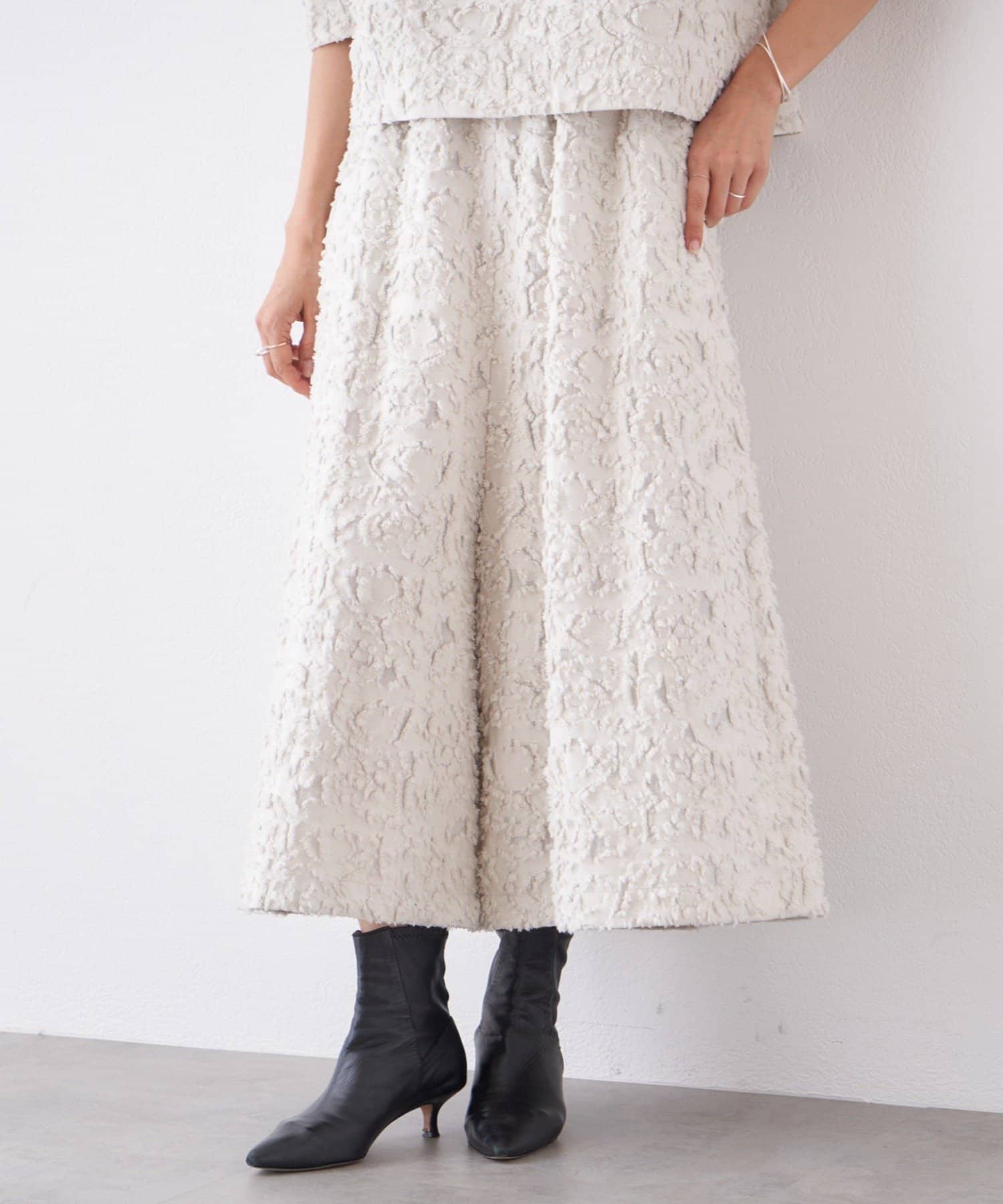 BEARDSLEY(ビアズリー) もこもこ花ジャガードキュロット《15 quinze》
