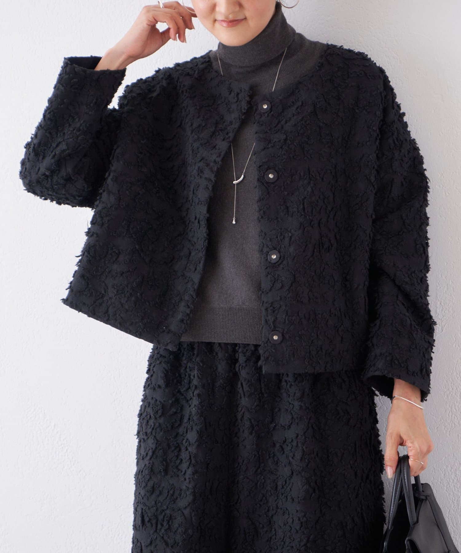 BEARDSLEY(ビアズリー) もこもこ花ジャガードプルオーバー《15 quinze》