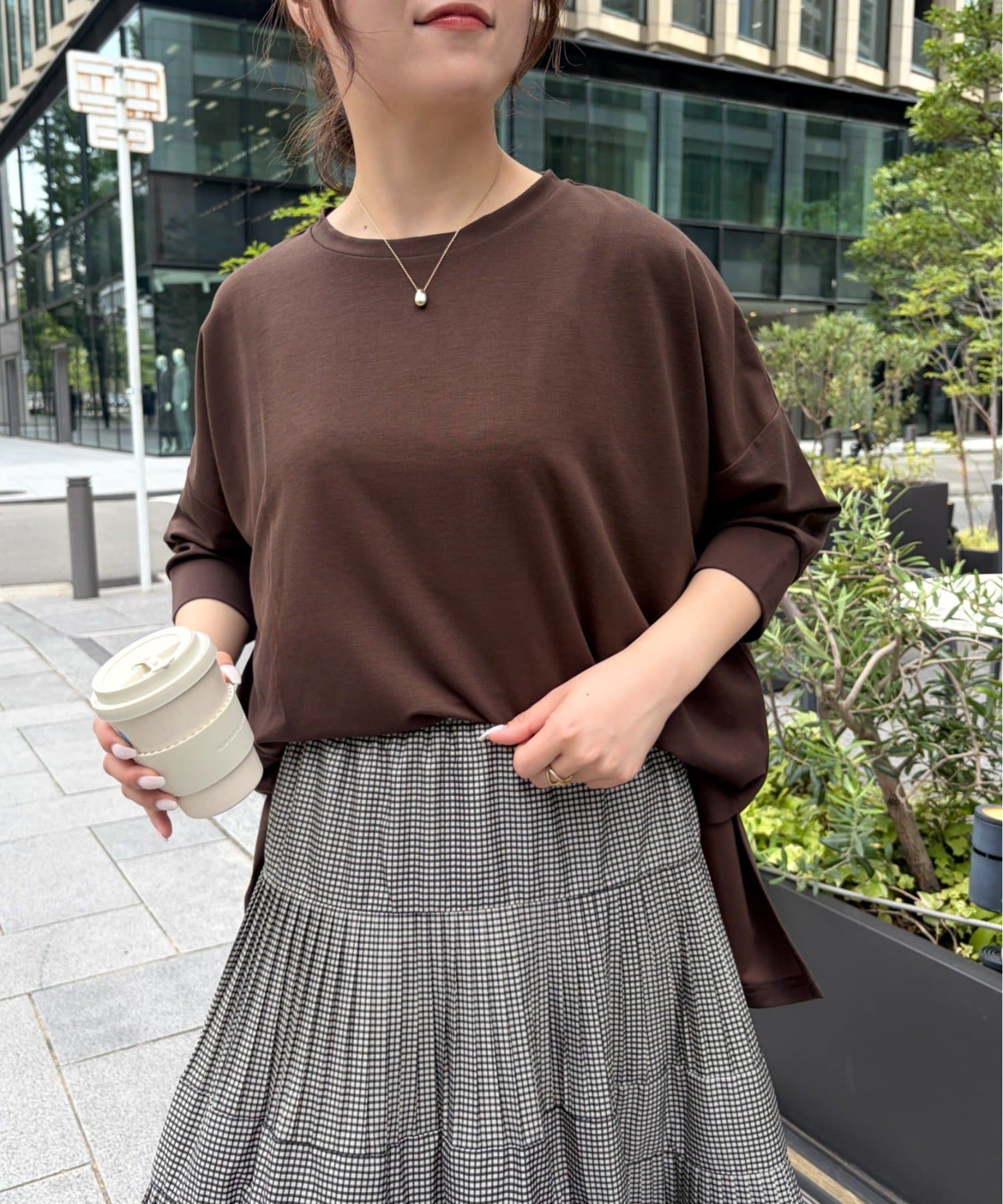 Jena　espace merveilleux(ジェナ　エスパスメルヴェイユ) ダンボール5分袖カットソー