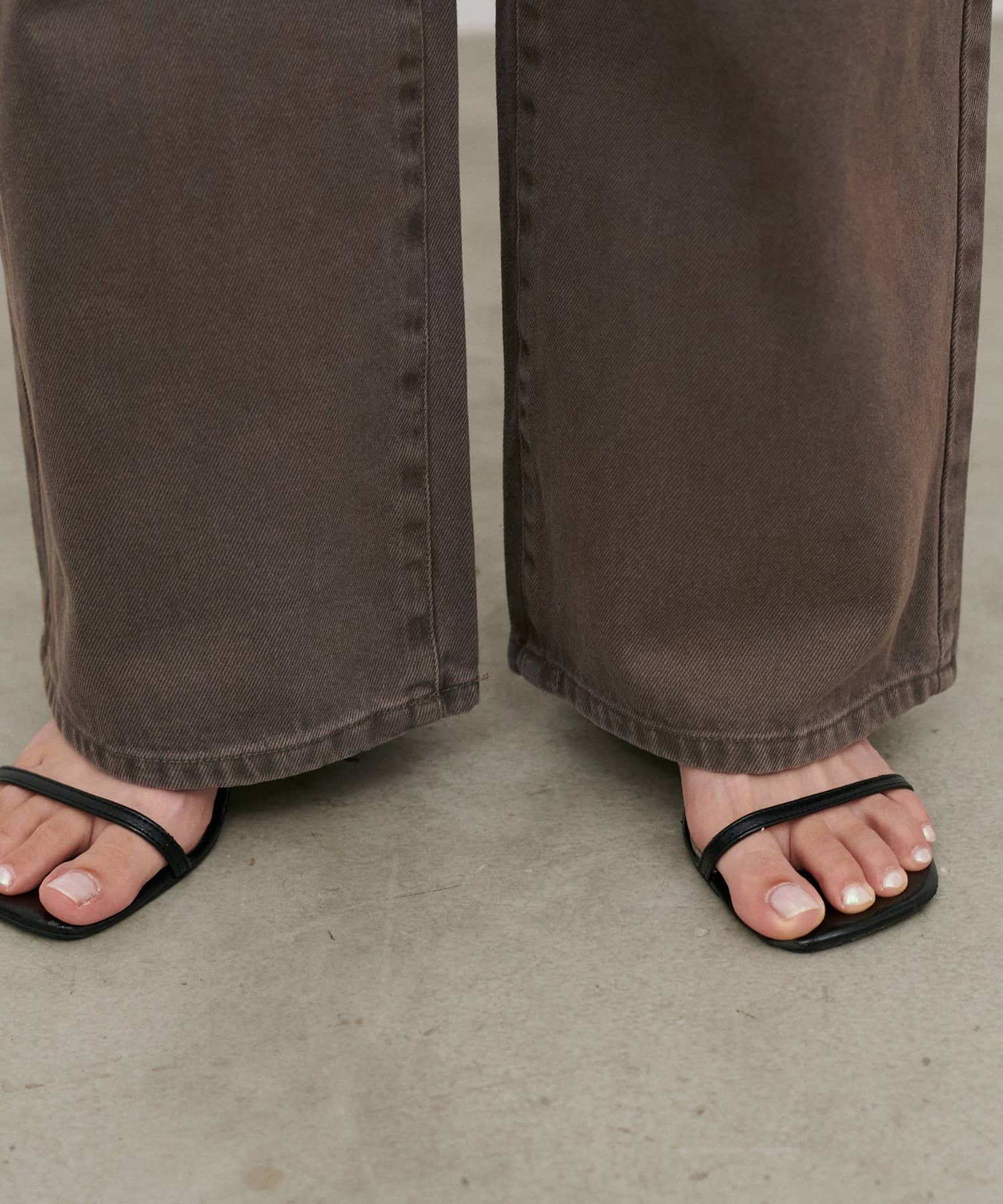 LARUTA(ラルータ) ウエスト調節デニムパンツ