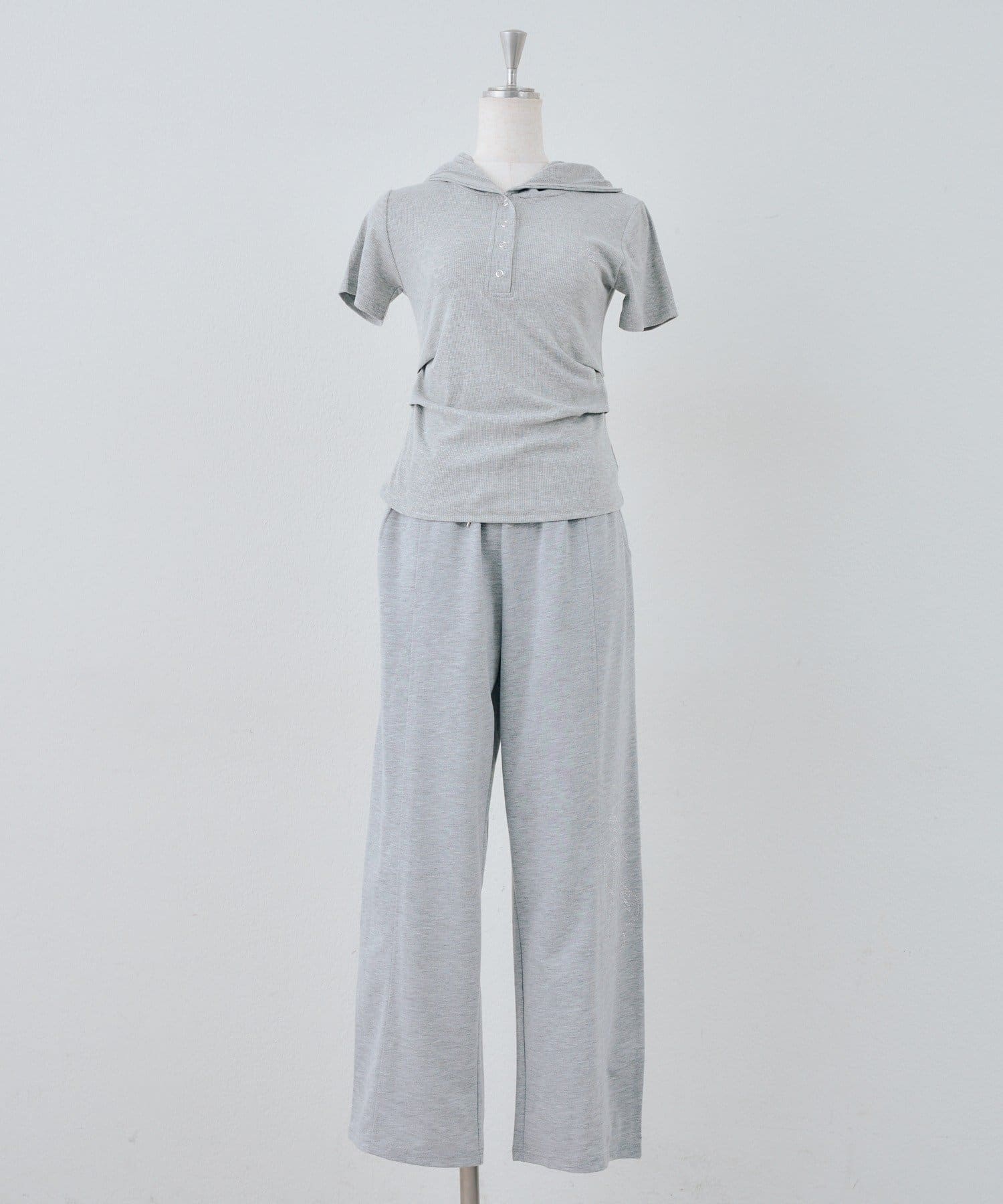 NICE CLAUP / OLIVE des OLIVE OUTLET(ナイスクラップ  / オリーブ デ オリーブ アウトレット) 【continuer】ヘンリーネックパーカーSETUP