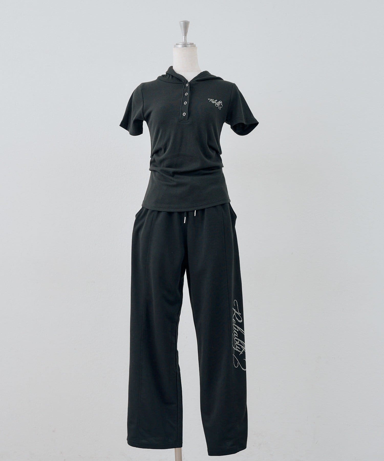 NICE CLAUP / OLIVE des OLIVE OUTLET(ナイスクラップ  / オリーブ デ オリーブ アウトレット) 【continuer】ヘンリーネックパーカーSETUP