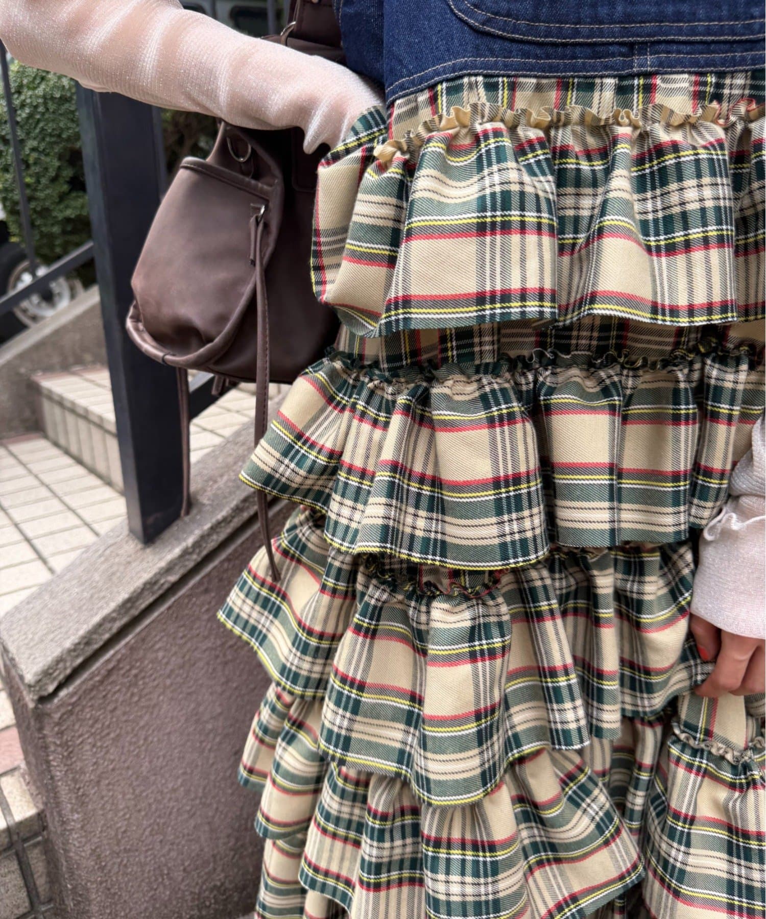 w closet(ダブルクローゼット) 《お気に入り登録累計1.5万越え》【新色追加】フリルティアードジャンパースカート