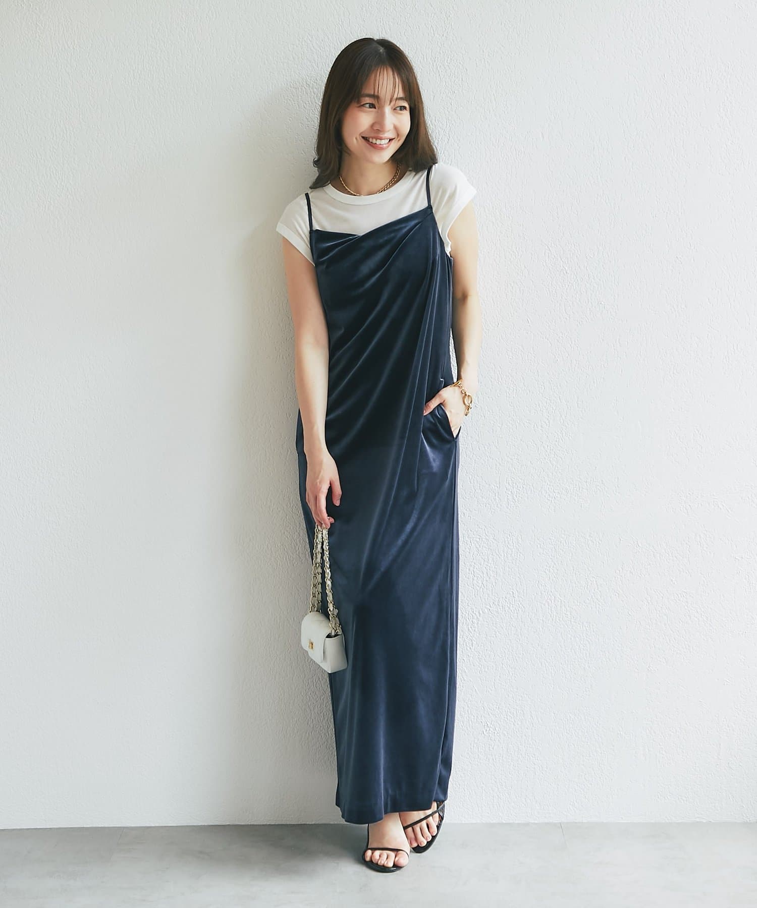 La boutique BonBon(ラブティックボンボン) ベロアキャミワンピース