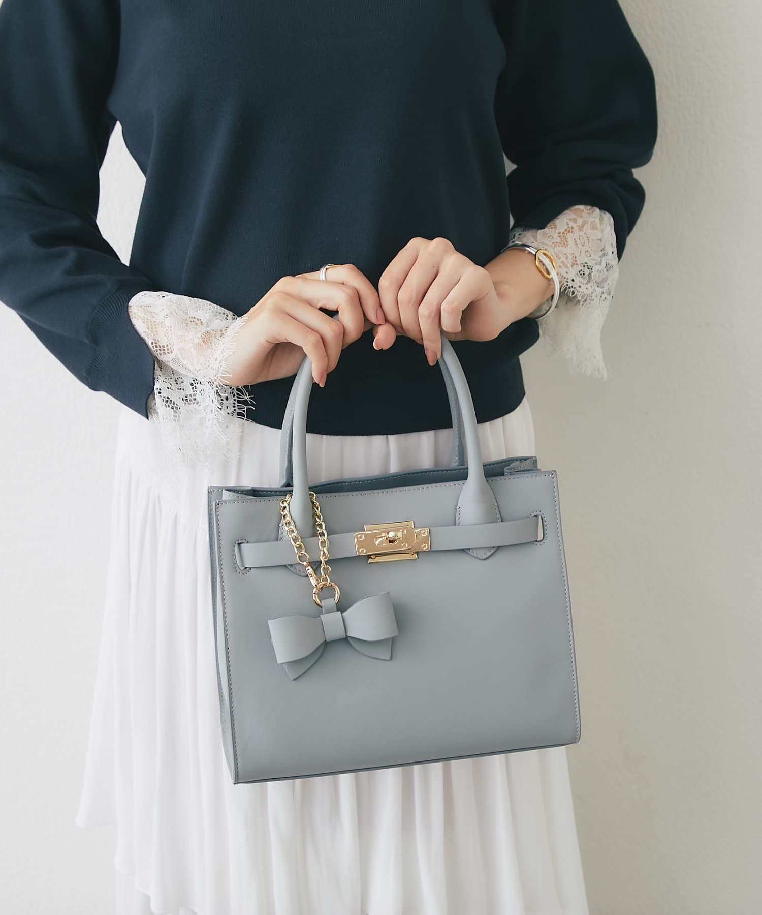 La boutique BonBon(ラブティックボンボン) レザーワイドトートバッグ