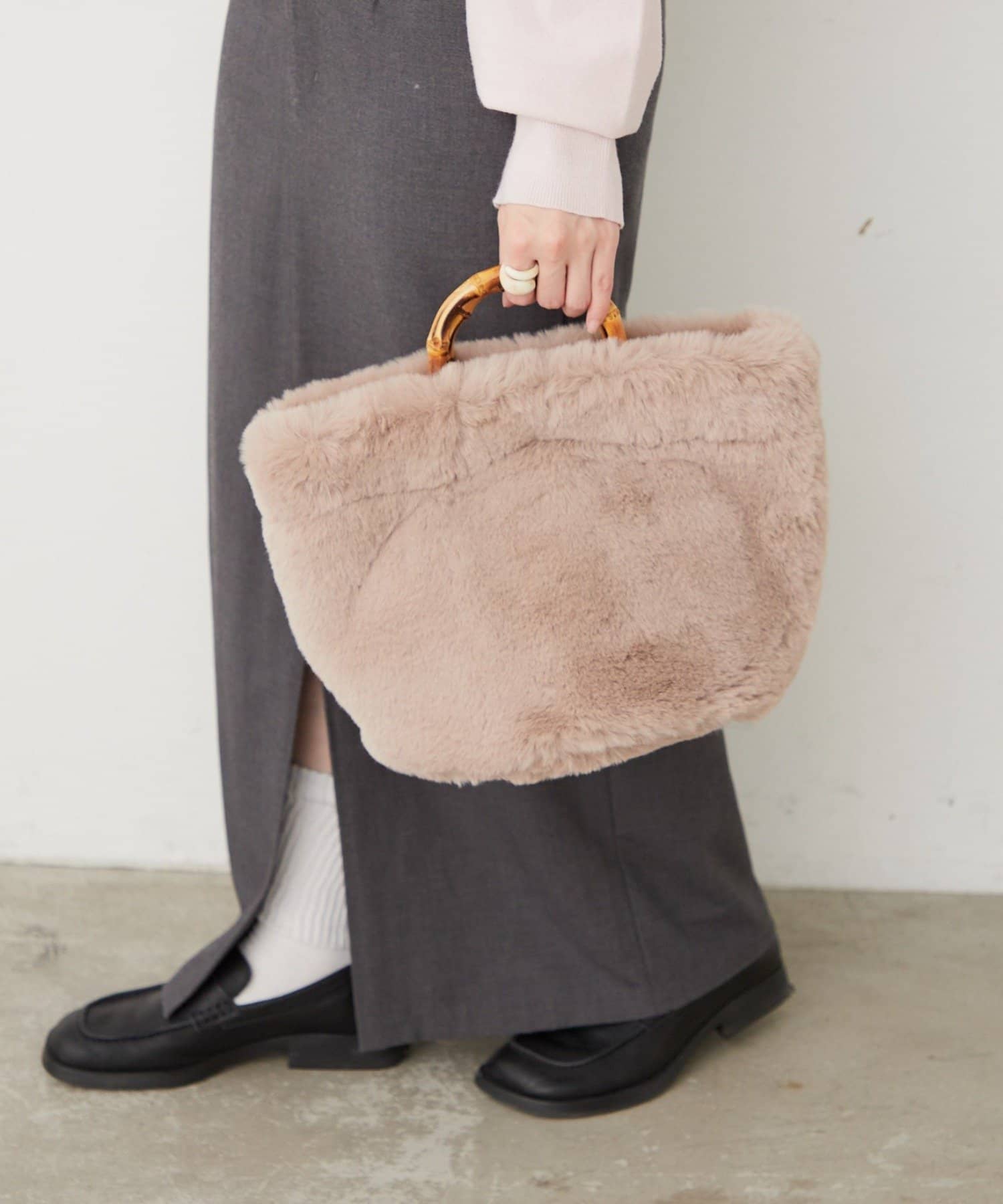 BIRTHDAY BAR(バースデイバー) FUR BAMBOO TOTE