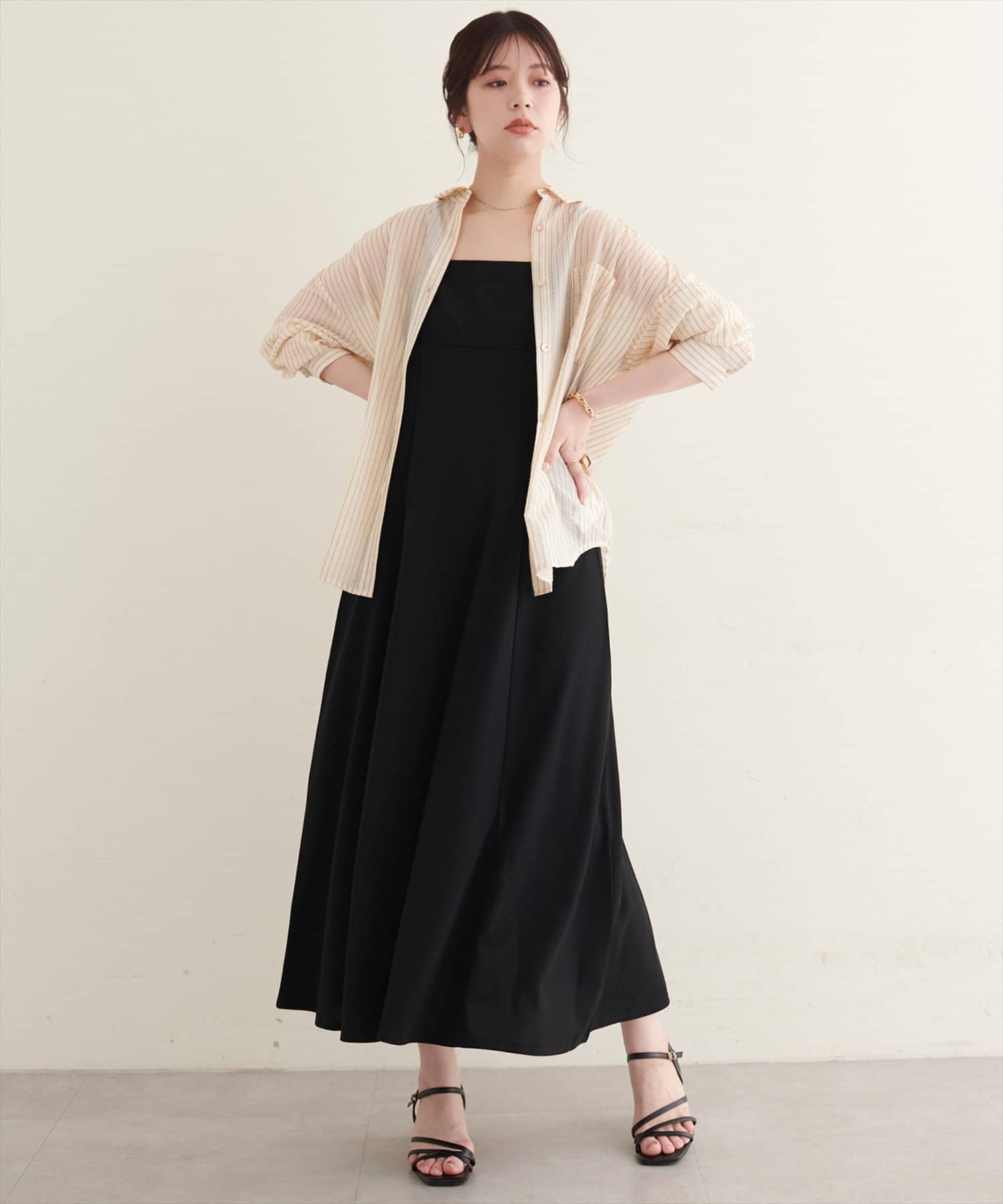 natural couture(ナチュラルクチュール) シワシアーワイドシャツ