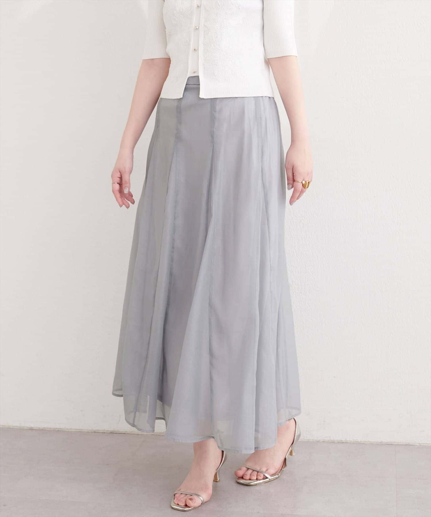 NICE CLAUP / OLIVE des OLIVE OUTLET(ナイスクラップ  / オリーブ デ オリーブ アウトレット) 【natural couture】シアープリントスカート