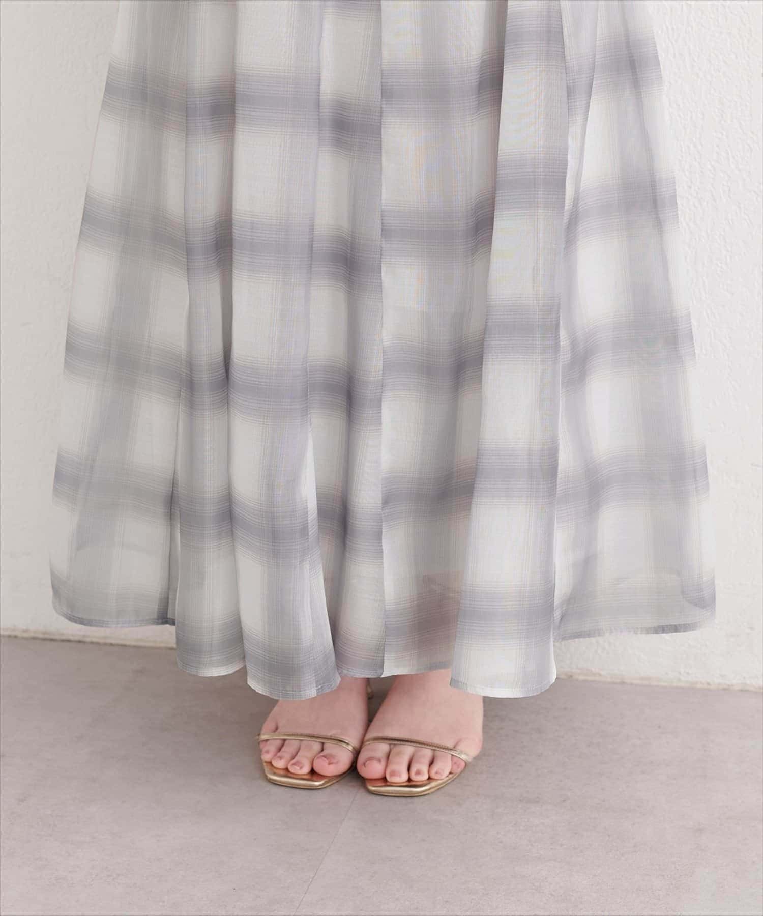 NICE CLAUP / OLIVE des OLIVE OUTLET(ナイスクラップ  / オリーブ デ オリーブ アウトレット) 【natural couture】シアープリントスカート