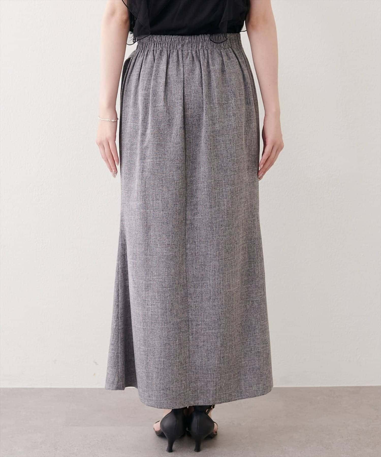 NICE CLAUP / OLIVE des OLIVE OUTLET(ナイスクラップ  / オリーブ デ オリーブ アウトレット) 【natural couture】ラップ風タイトスカート