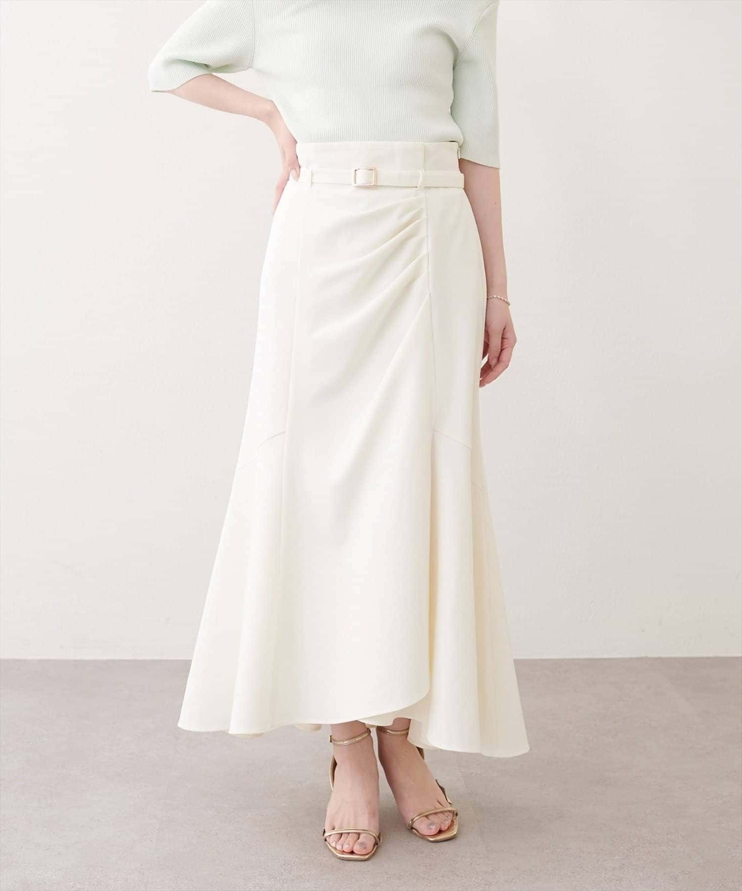 NICE CLAUP / OLIVE des OLIVE OUTLET(ナイスクラップ  / オリーブ デ オリーブ アウトレット) 【natural couture】ドレープデザインマーメイドスカート