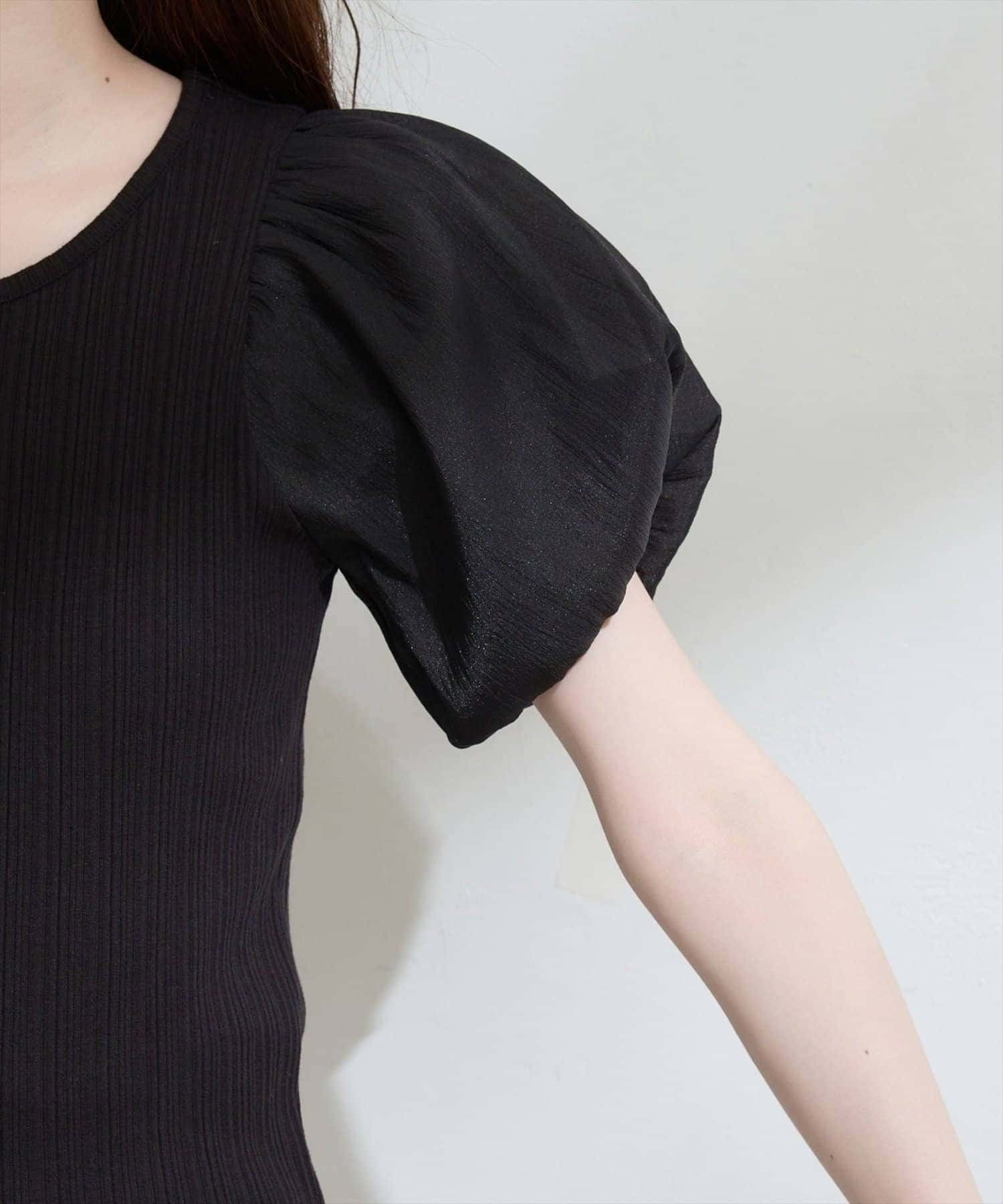 NICE CLAUP / OLIVE des OLIVE OUTLET(ナイスクラップ  / オリーブ デ オリーブ アウトレット) 【natural couture】シアーバルーンスリーブトップス