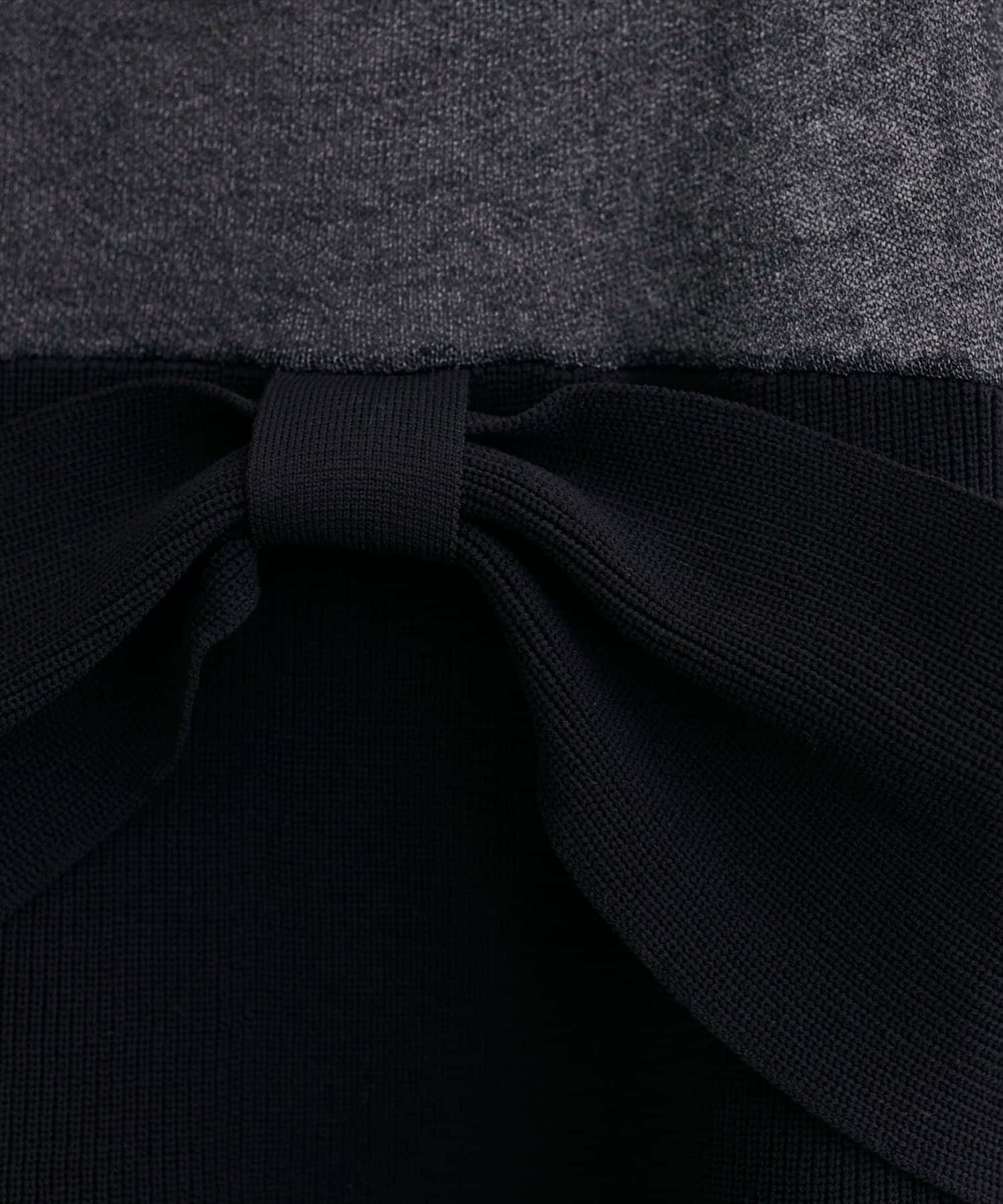 NICE CLAUP / OLIVE des OLIVE OUTLET(ナイスクラップ  / オリーブ デ オリーブ アウトレット) 【natural couture】フロントリボンペプラムニット