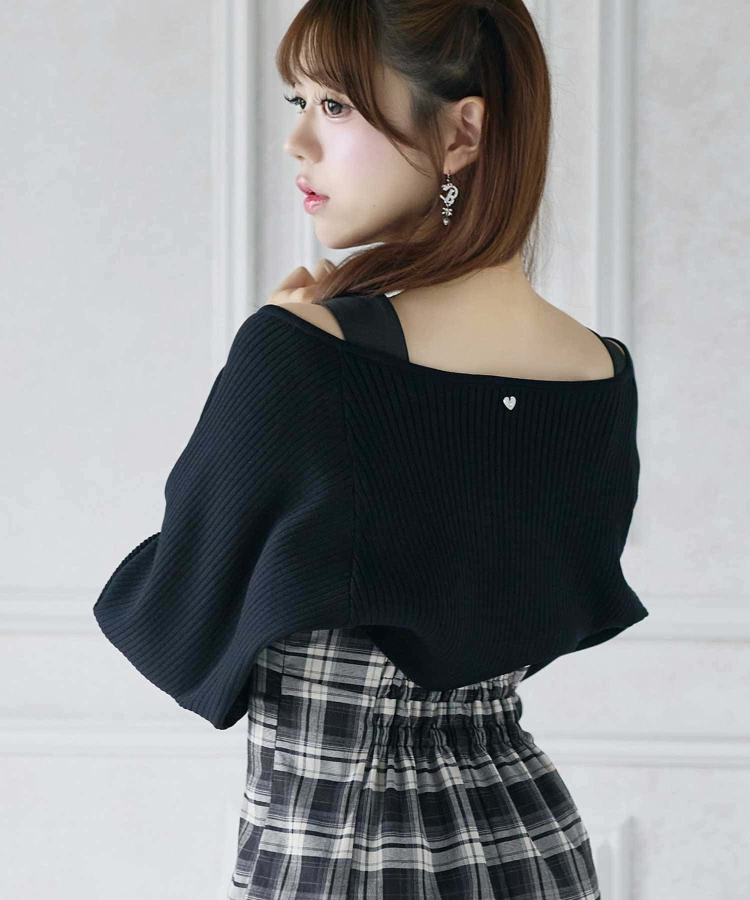 Belle Charme(ベルシャルム) Heart Charm Knit Bolero
