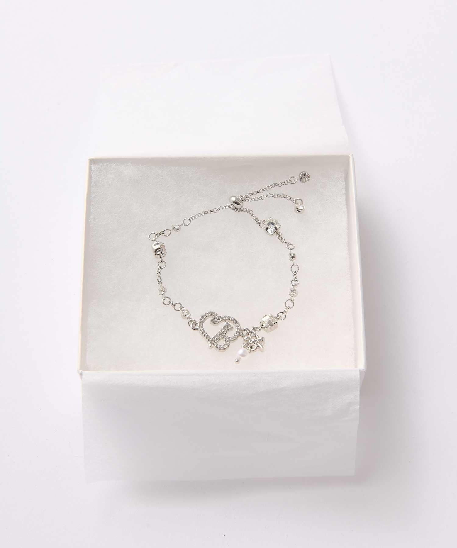 Belle Charme(ベルシャルム) Crystal Logo Bracelet