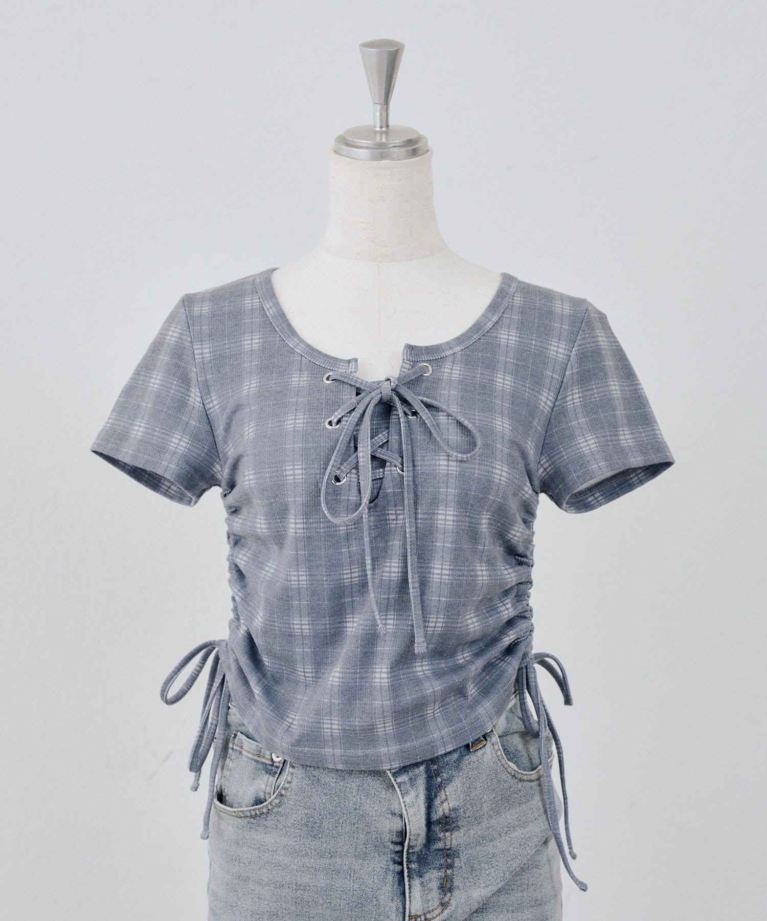 NICE CLAUP / OLIVE des OLIVE OUTLET(ナイスクラップ  / オリーブ デ オリーブ アウトレット) 【continuer】ドロストとレースUPテレコトップス