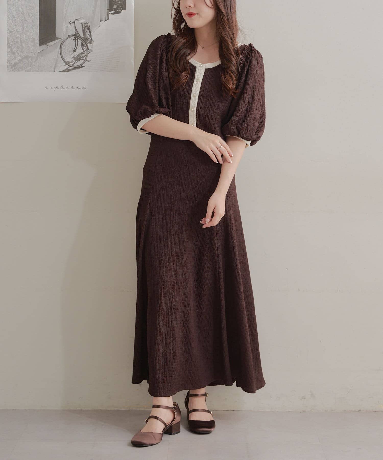 NICE CLAUP / OLIVE des OLIVE OUTLET(ナイスクラップ  / オリーブ デ オリーブ アウトレット) 【RMAF】前後２wayトップスセットワンピース
