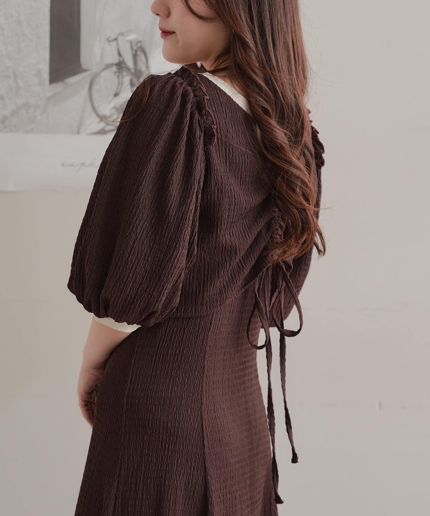 NICE CLAUP / OLIVE des OLIVE OUTLET(ナイスクラップ  / オリーブ デ オリーブ アウトレット) 【RMAF】前後２wayトップスセットワンピース