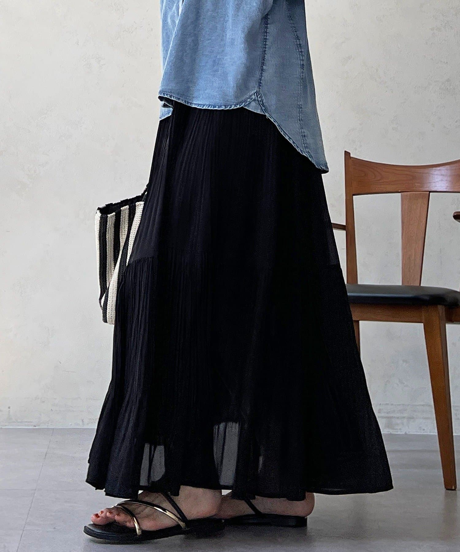 un dix cors(アンディコール) ロングプリーツスカート